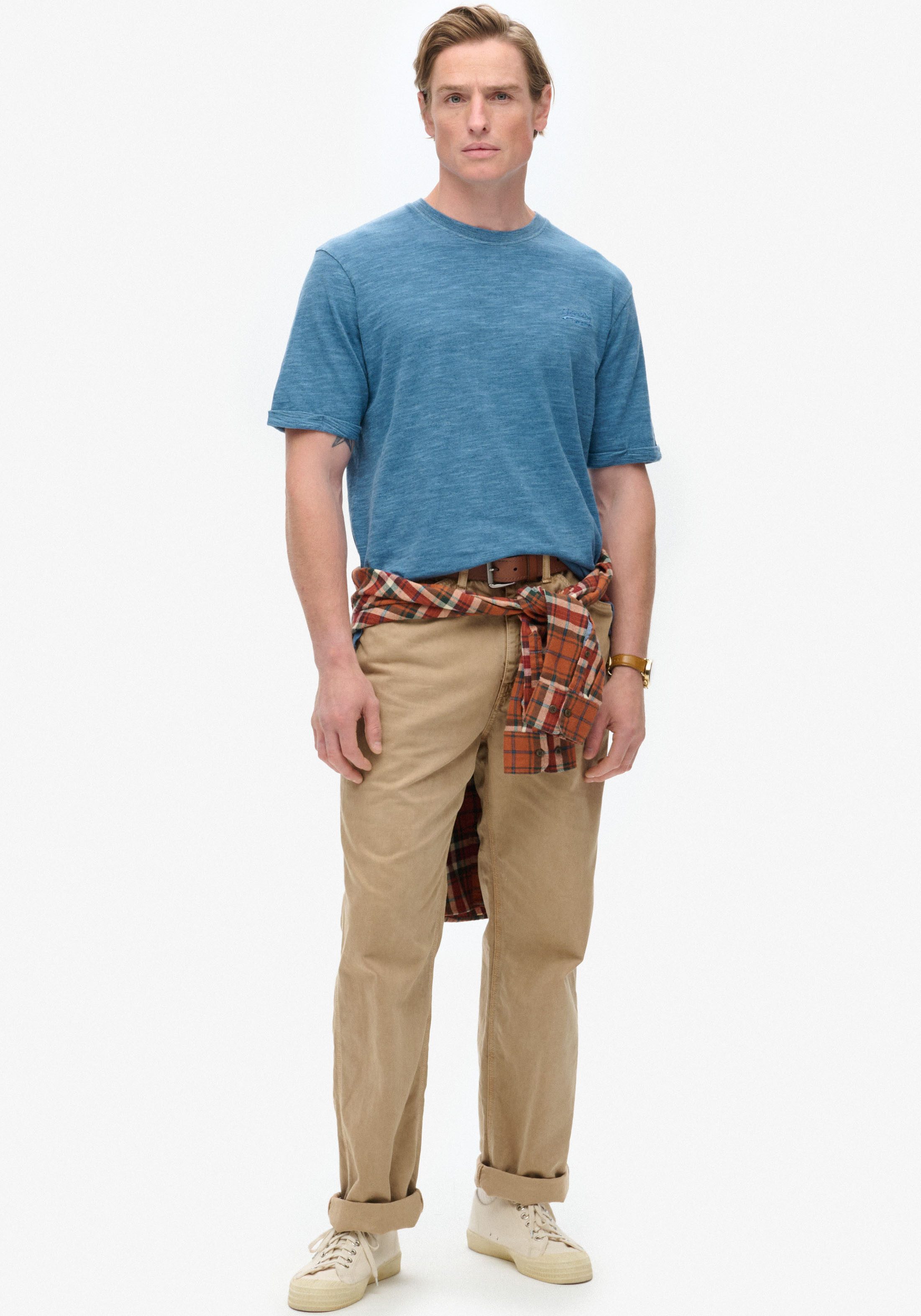 Superdry Shirt met ronde hals OD SLUB MARL T SHIRT