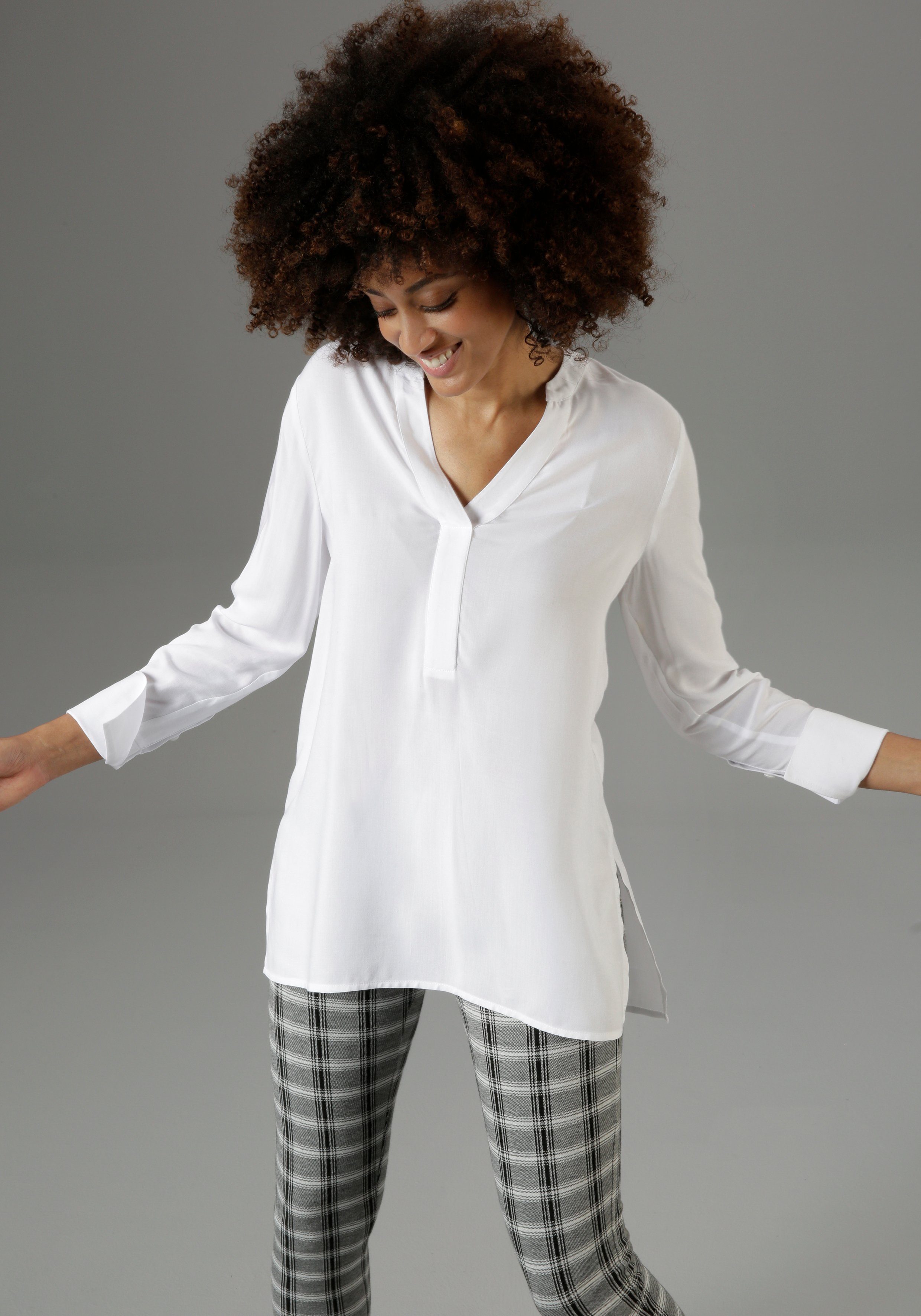 Aniston SELECTED Lange blouse met extra-lange manchetten