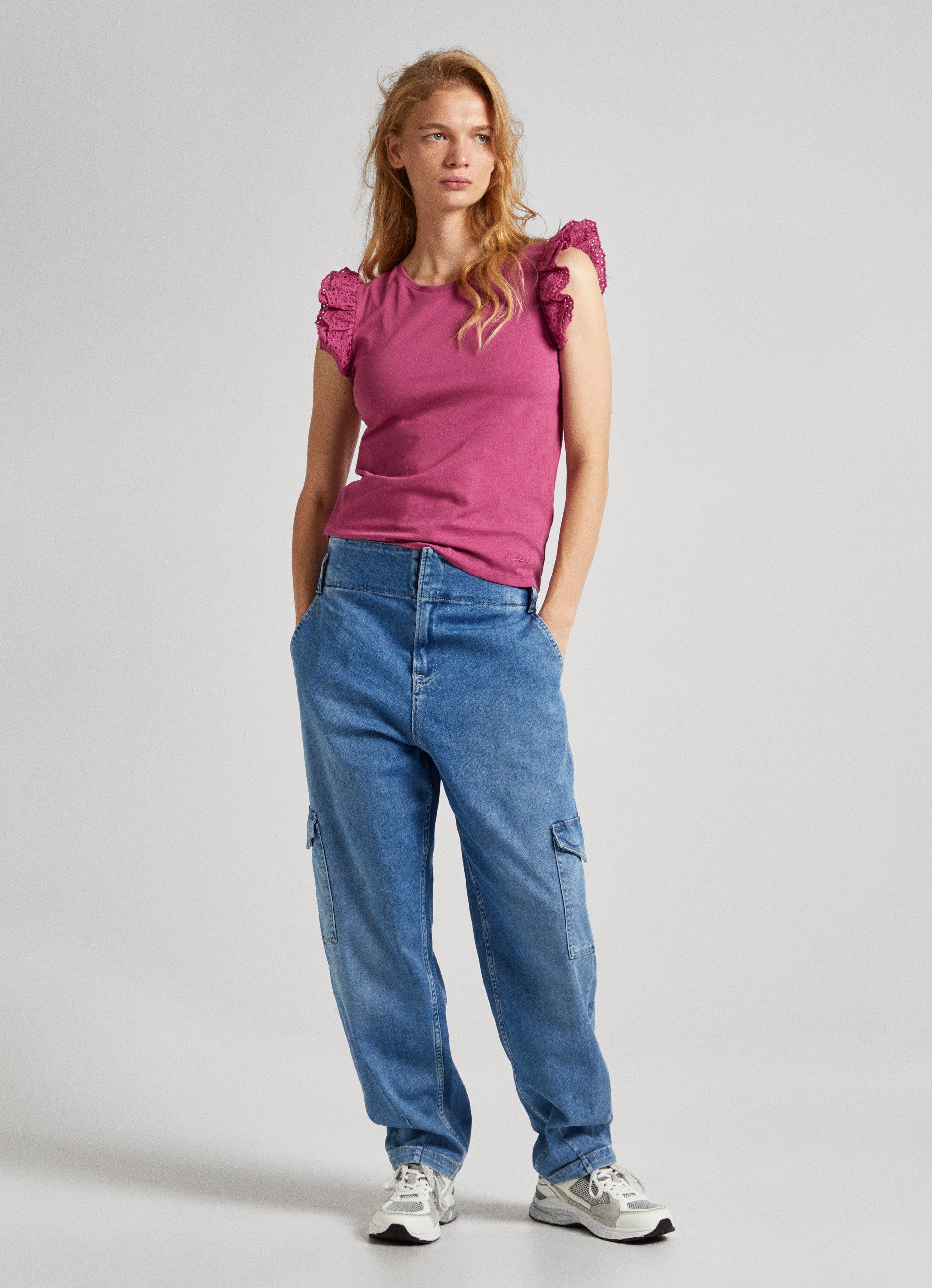 Pepe Jeans T-shirt Lindsay met ruches