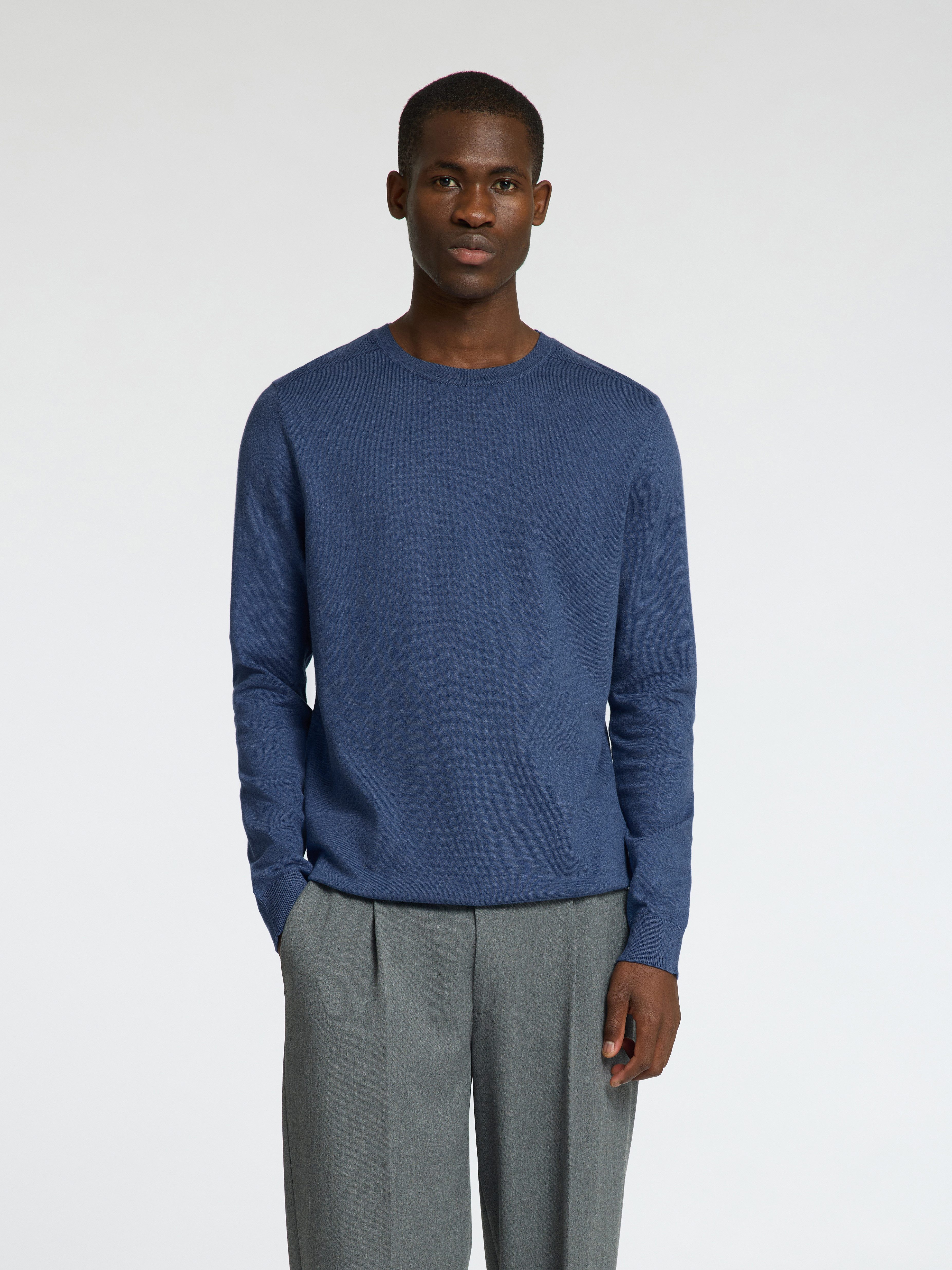 SELECTED HOMME Gebreide trui SLHBERG CREW NECK NOOS