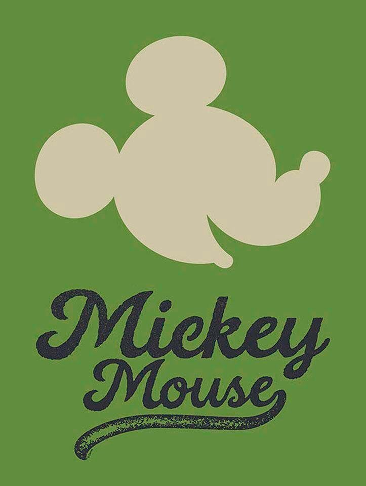 Komar Poster Mickey Mouse Green head Hoogte: 40 cm