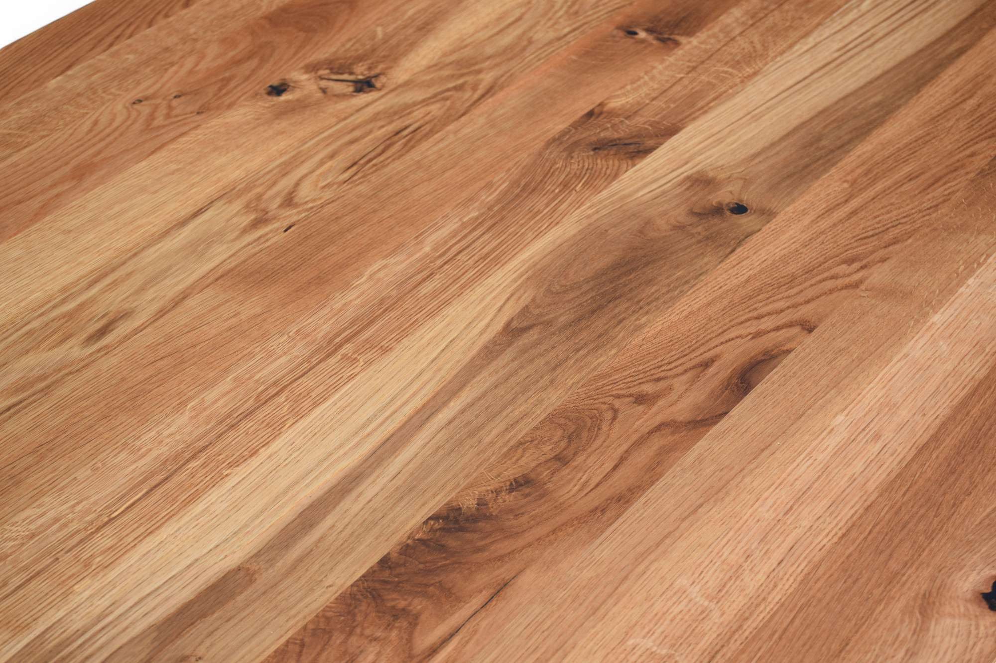Home affaire Eettafel Reidigen keukentafel, A-vorm metalen frame, massief gewild eikenhout, geolied