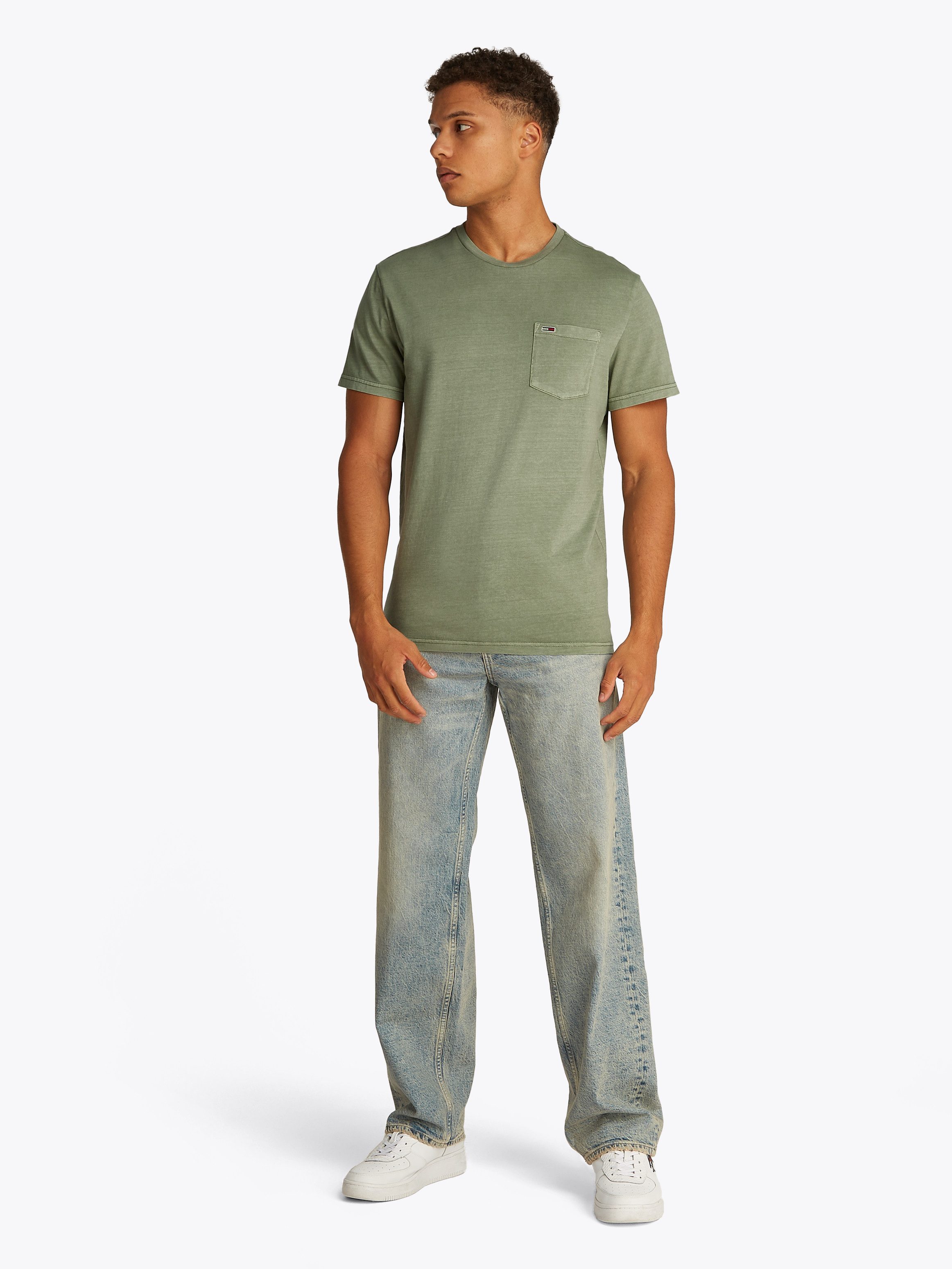 TOMMY JEANS T-shirt TJM SLIM WASHED POCKET TEE