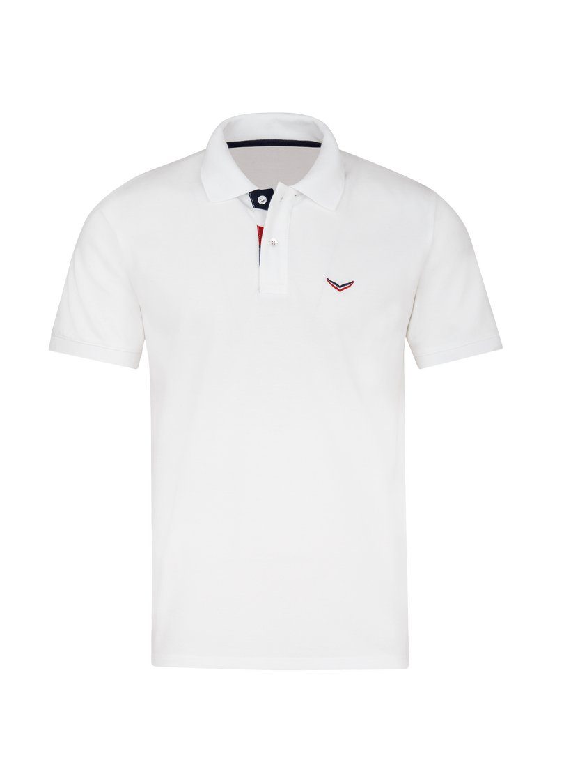 Trigema Poloshirt TRIGEMA poloshirt met driekleurige knoopsluiting (1-delig)