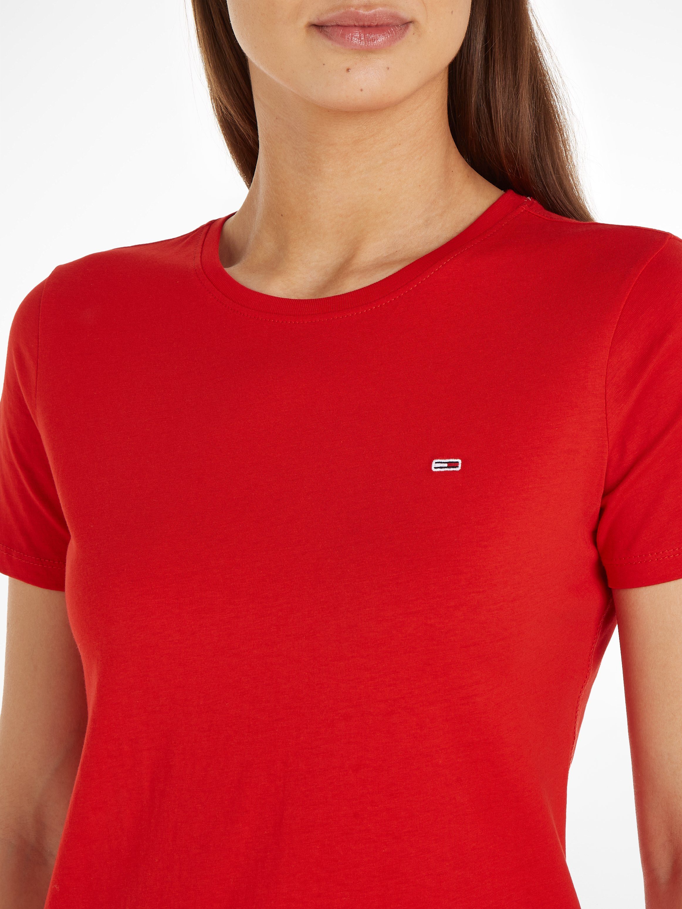 TOMMY JEANS Shirt met ronde hals TJW 2PACK SOFT JERSEY TEE met tommy jeans merklabel-borduursel (2-delig, Set van 2)