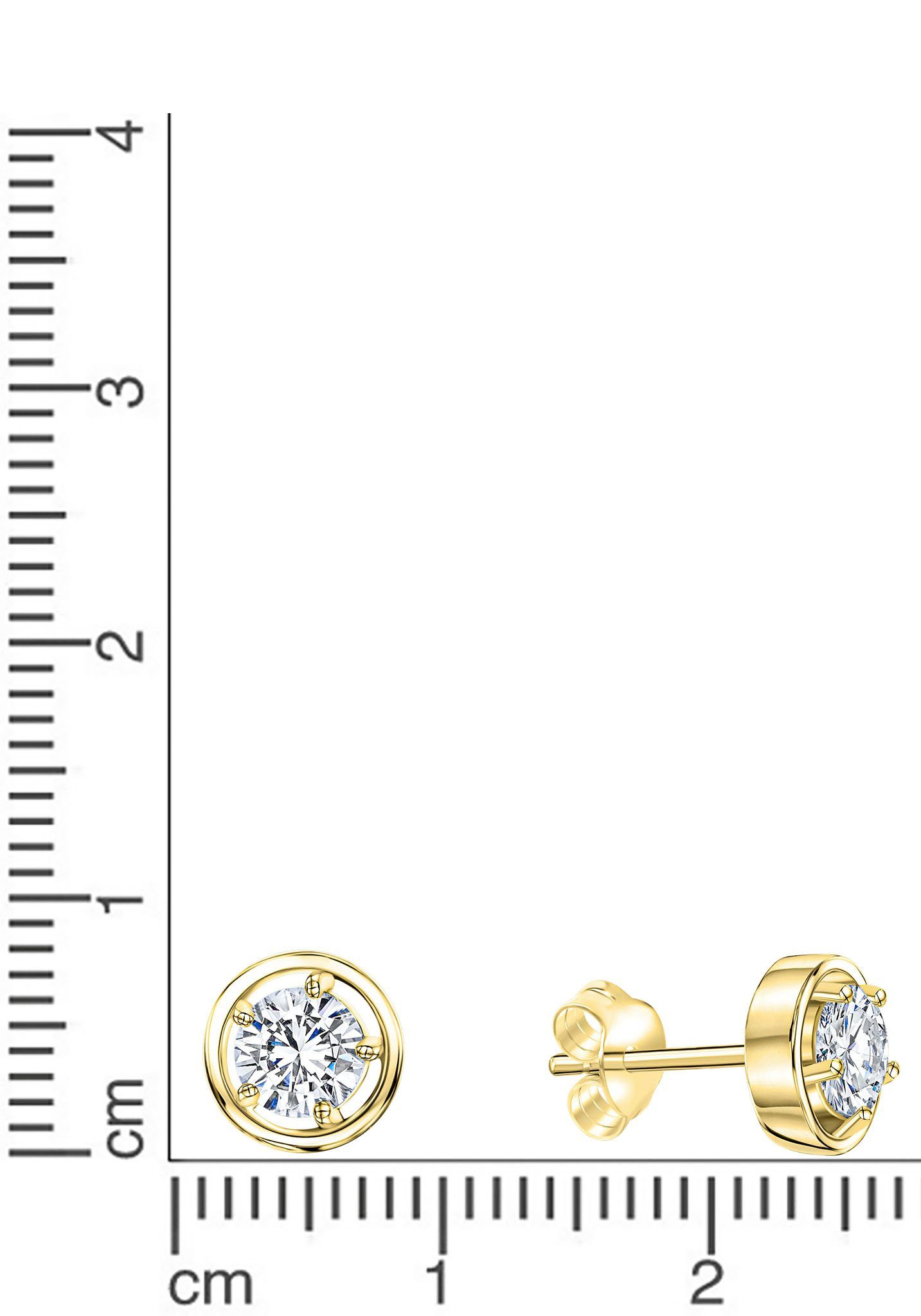 Firetti Oorstekers Sieraad cadeau zilver 925 oorbellen navette solitair
