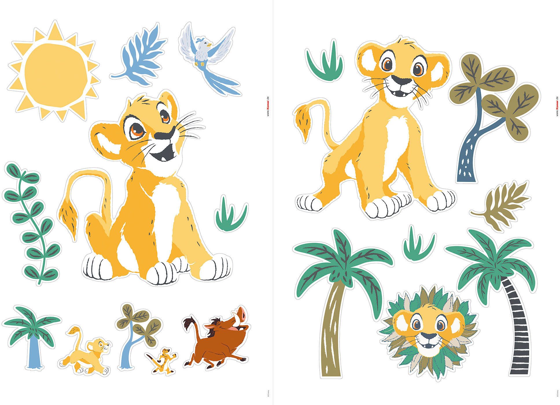 Komar Wandfolie Lion King Faraway Oasis - afm. 50 x 70 cm (19-delig)