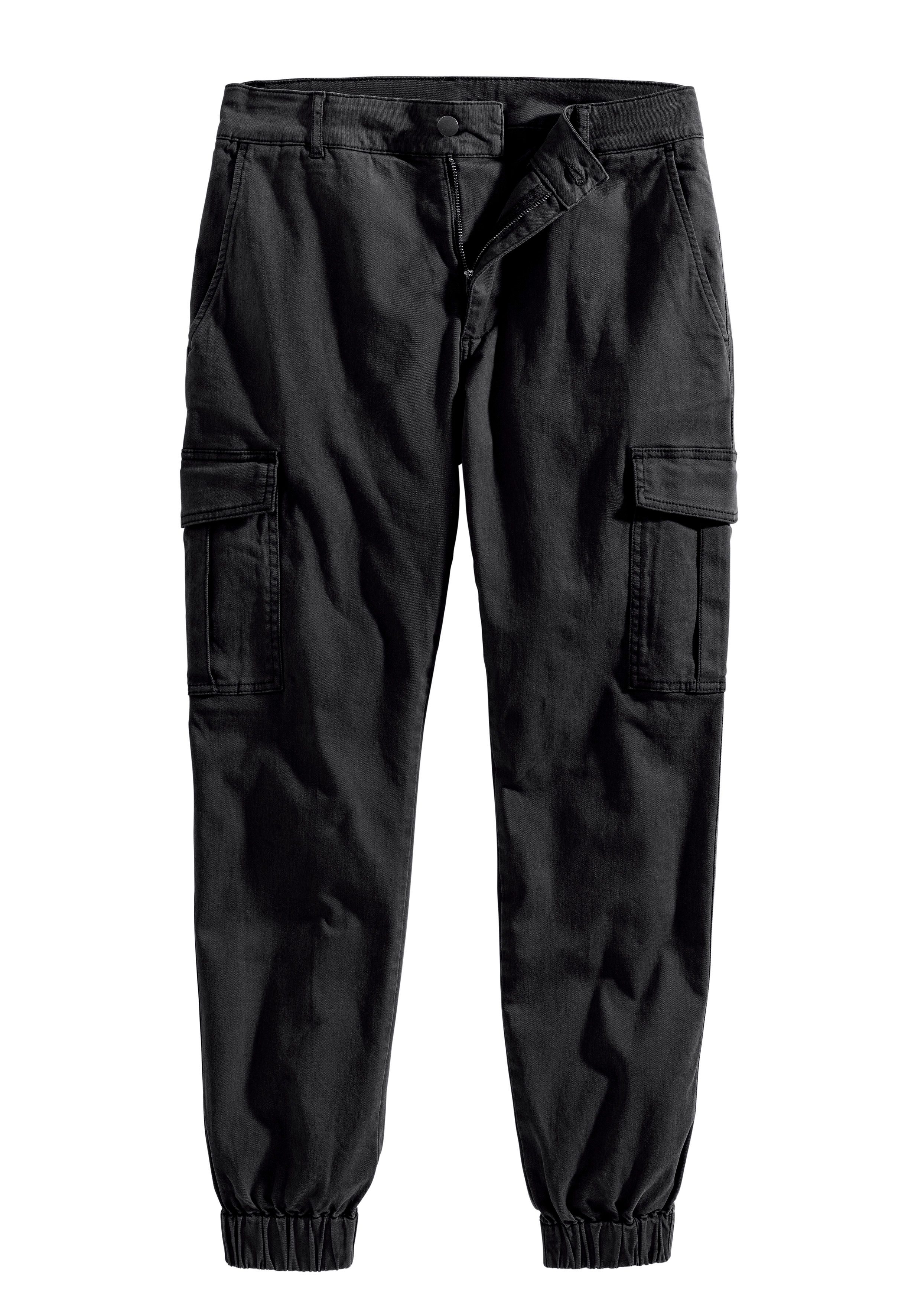 AUTHENTIC LE JOGGER Cargobroek met normale taillehoogte van elastische katoenkwaliteit