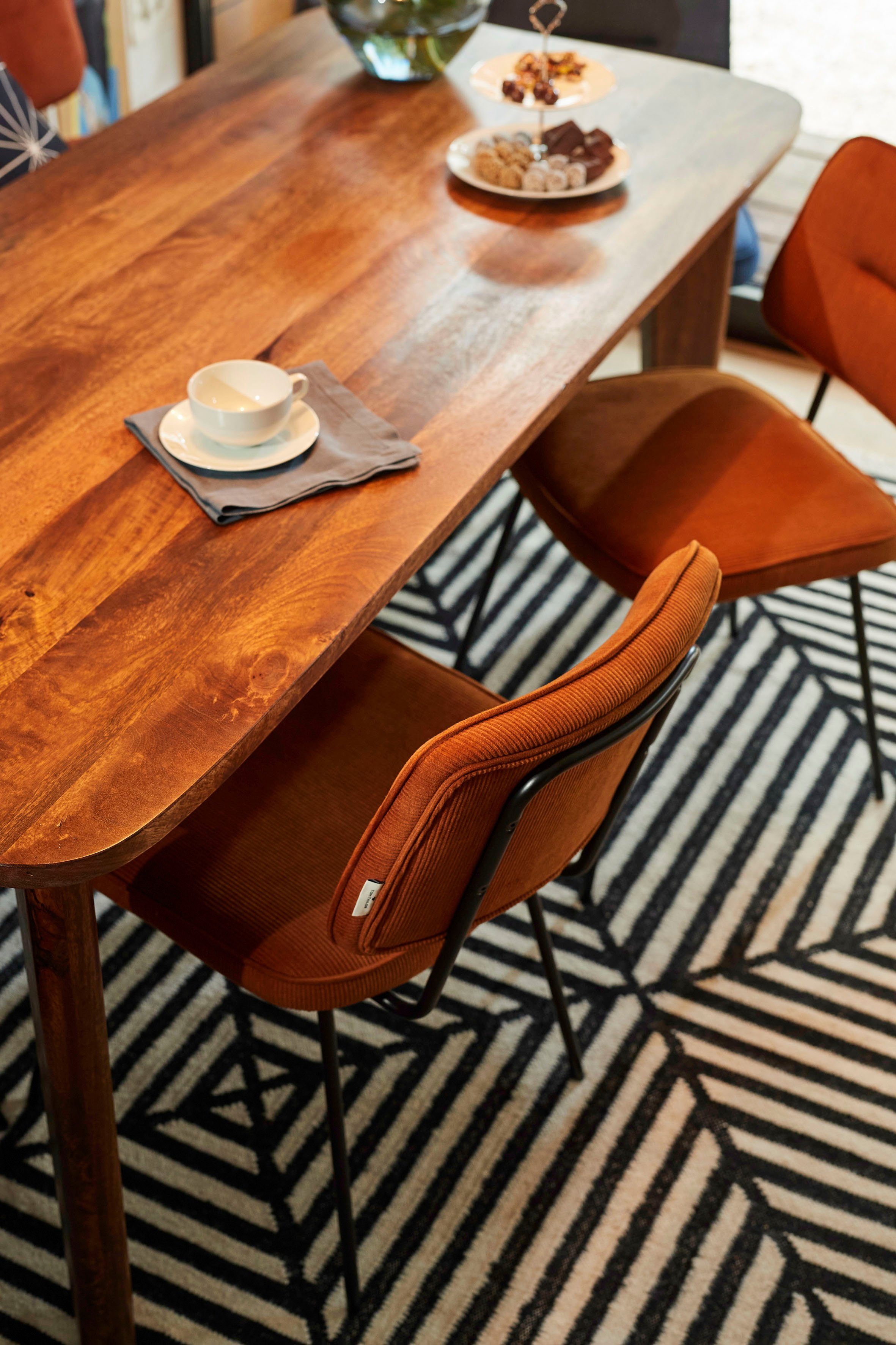 TOM TAILOR HOME Eettafel T-ELEPHANT TABLE van mangohout, benadrukt massieve poten, breedte 180 cm