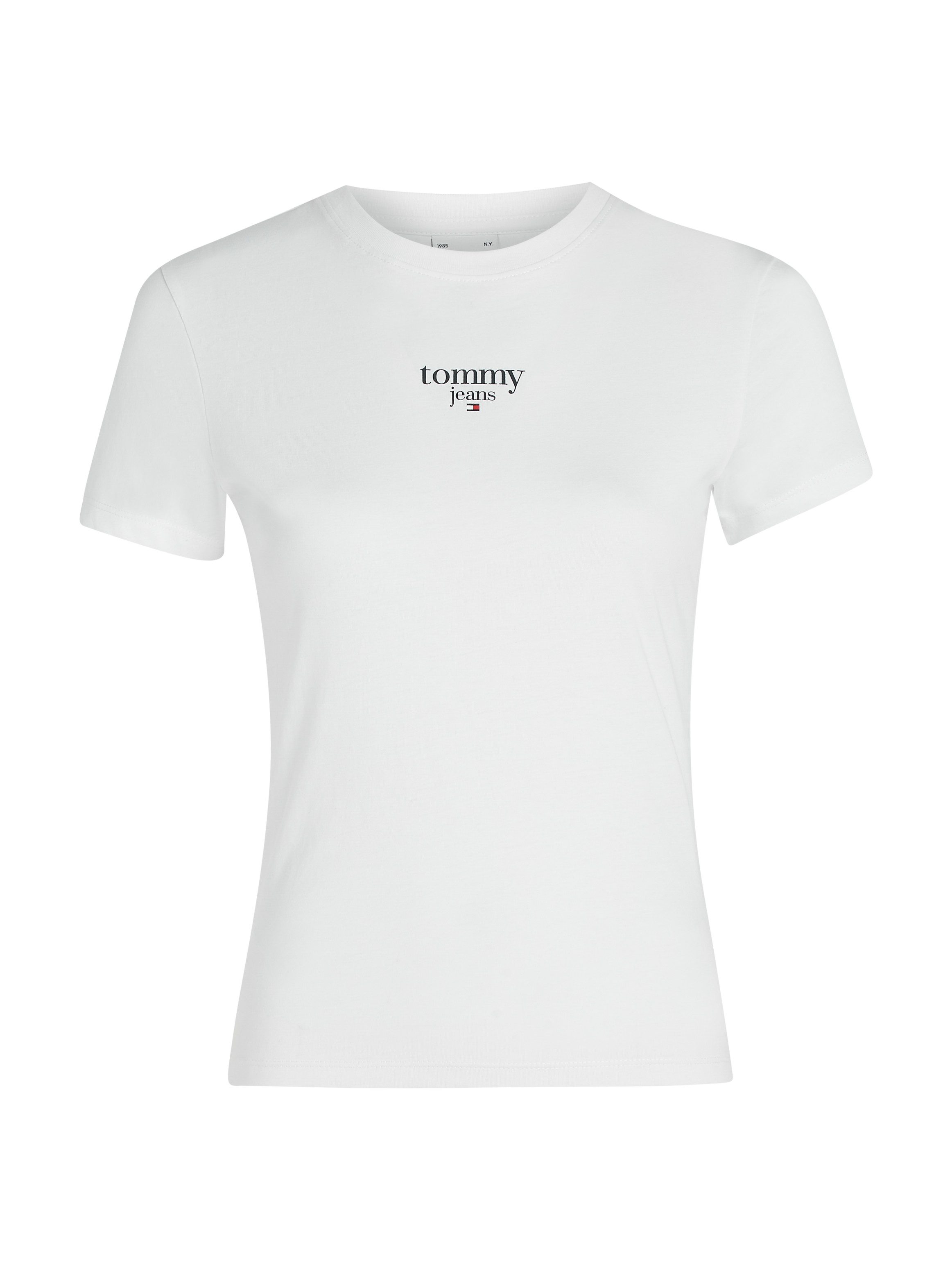 TOMMY JEANS Shirt met ronde hals TJW SLIM ESSENTIAL LOGO 1 SS EXT met tommy jeans logo-opdruk, ronde hals