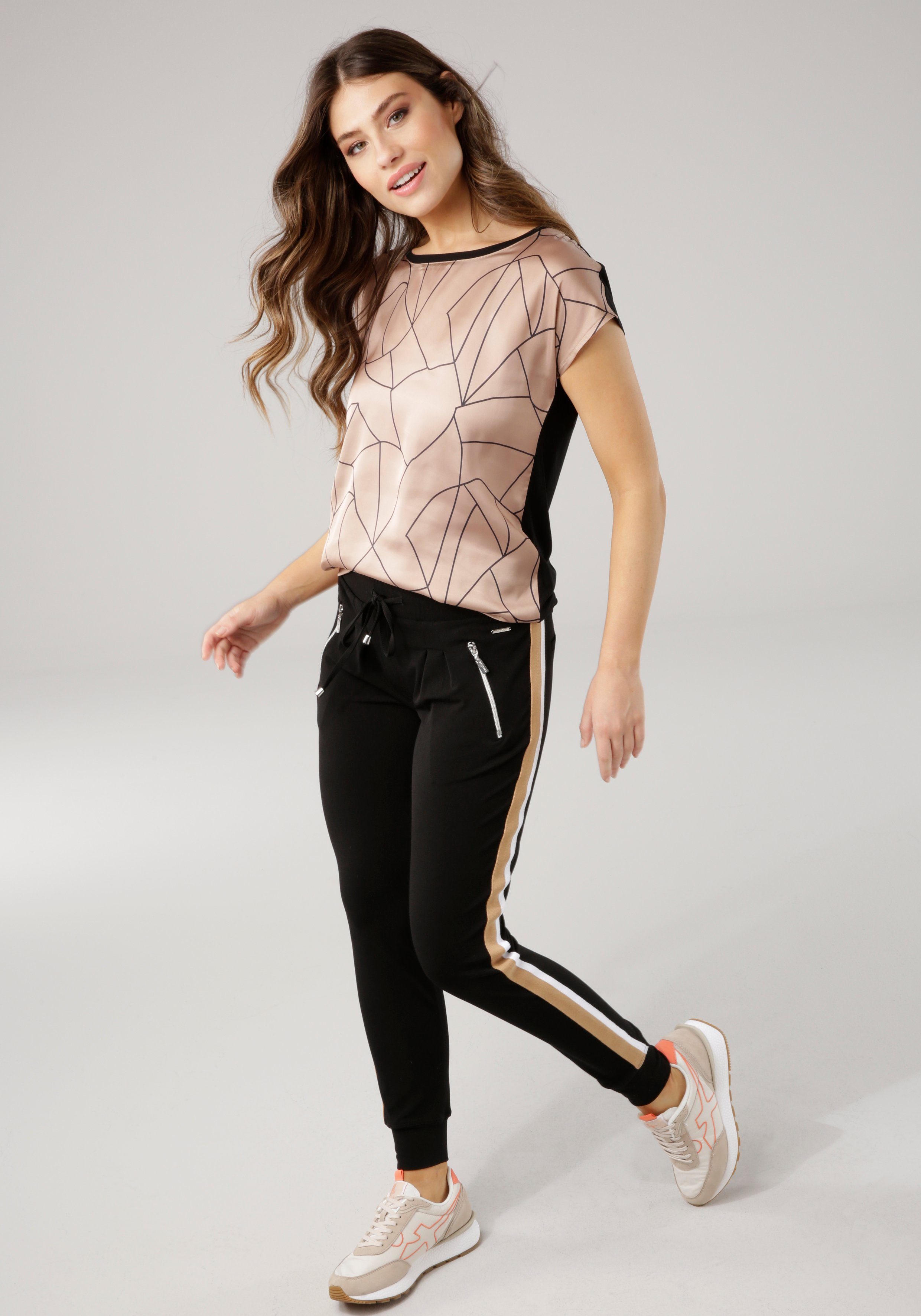Laura Scott Shirtblouse van glanzend satijn