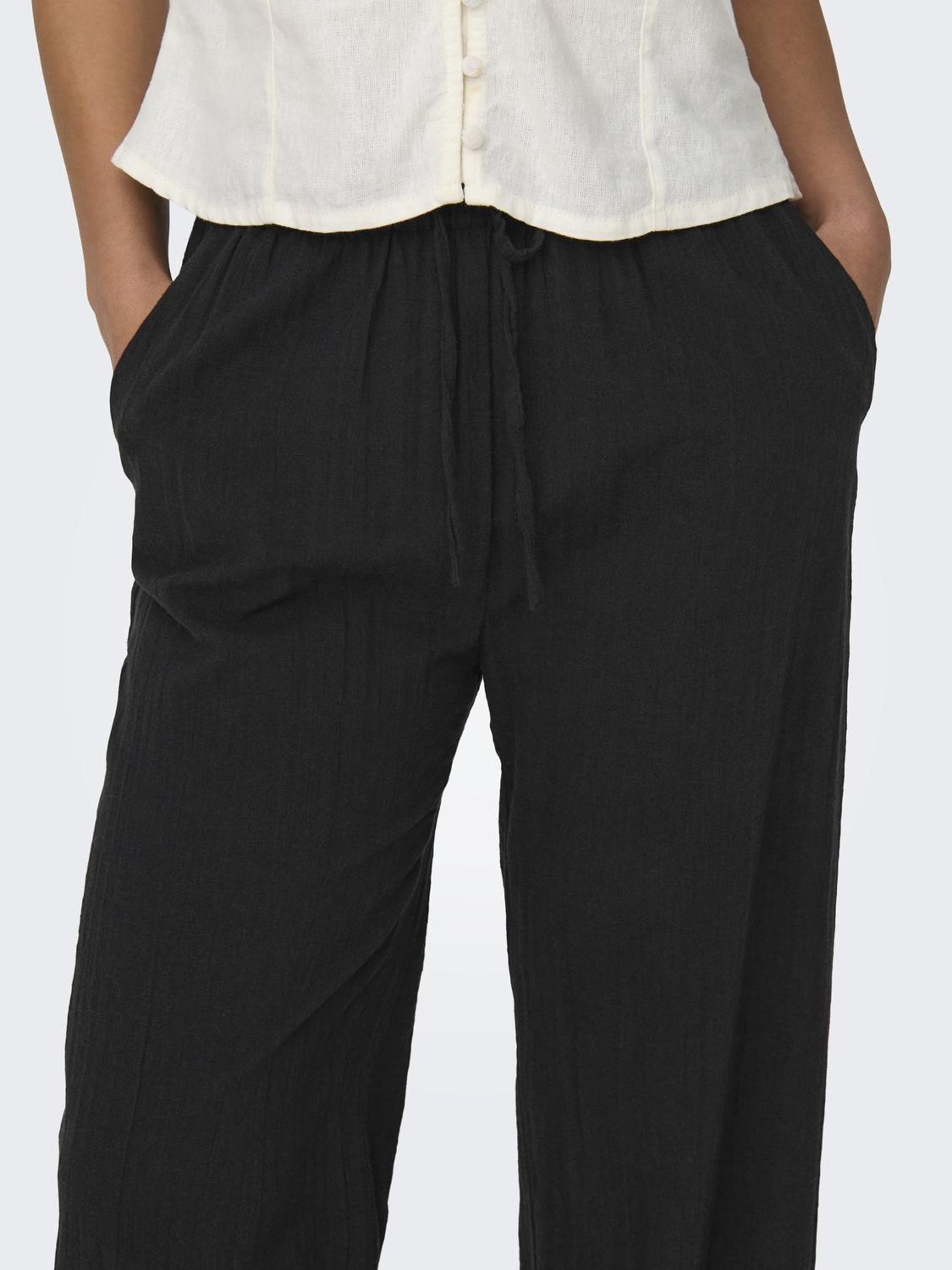 Only Comfortbroek ONLTIZANA COTTON LOOSE PANTS WVN
