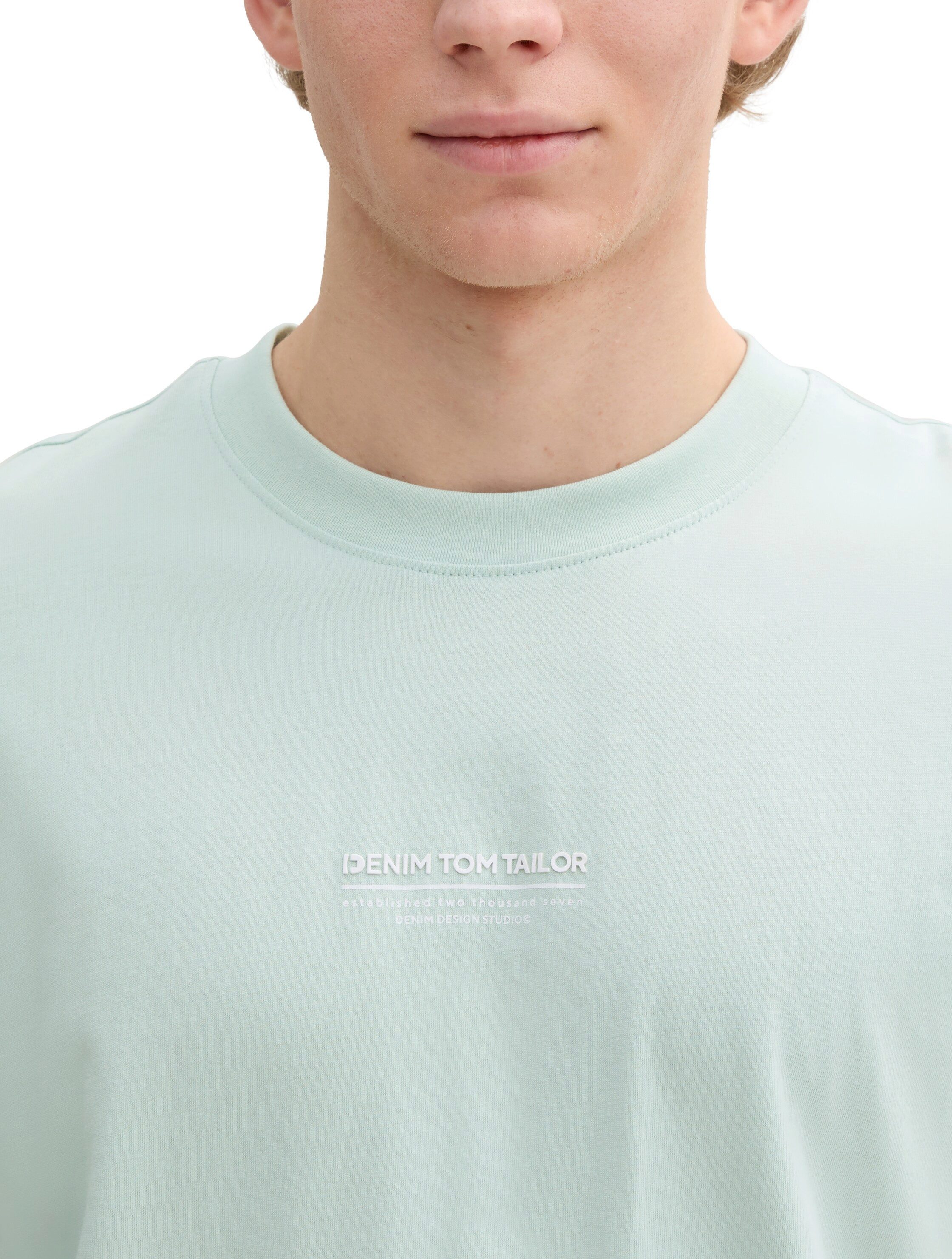 Tom Tailor Denim T-shirt met merkfrontprint
