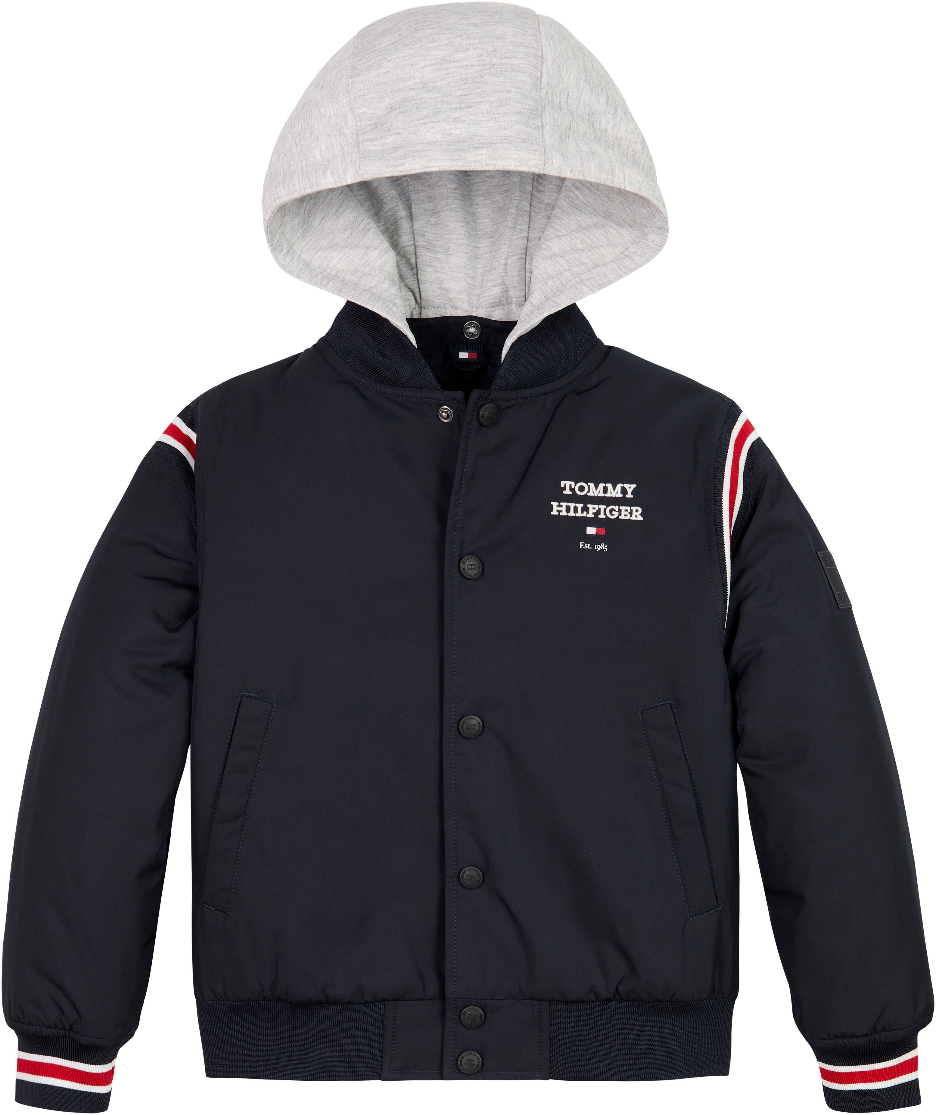 Tommy Hilfiger Bomberjack TH LOGO BOMBER JACKET met logoborduursel op borsthoogte