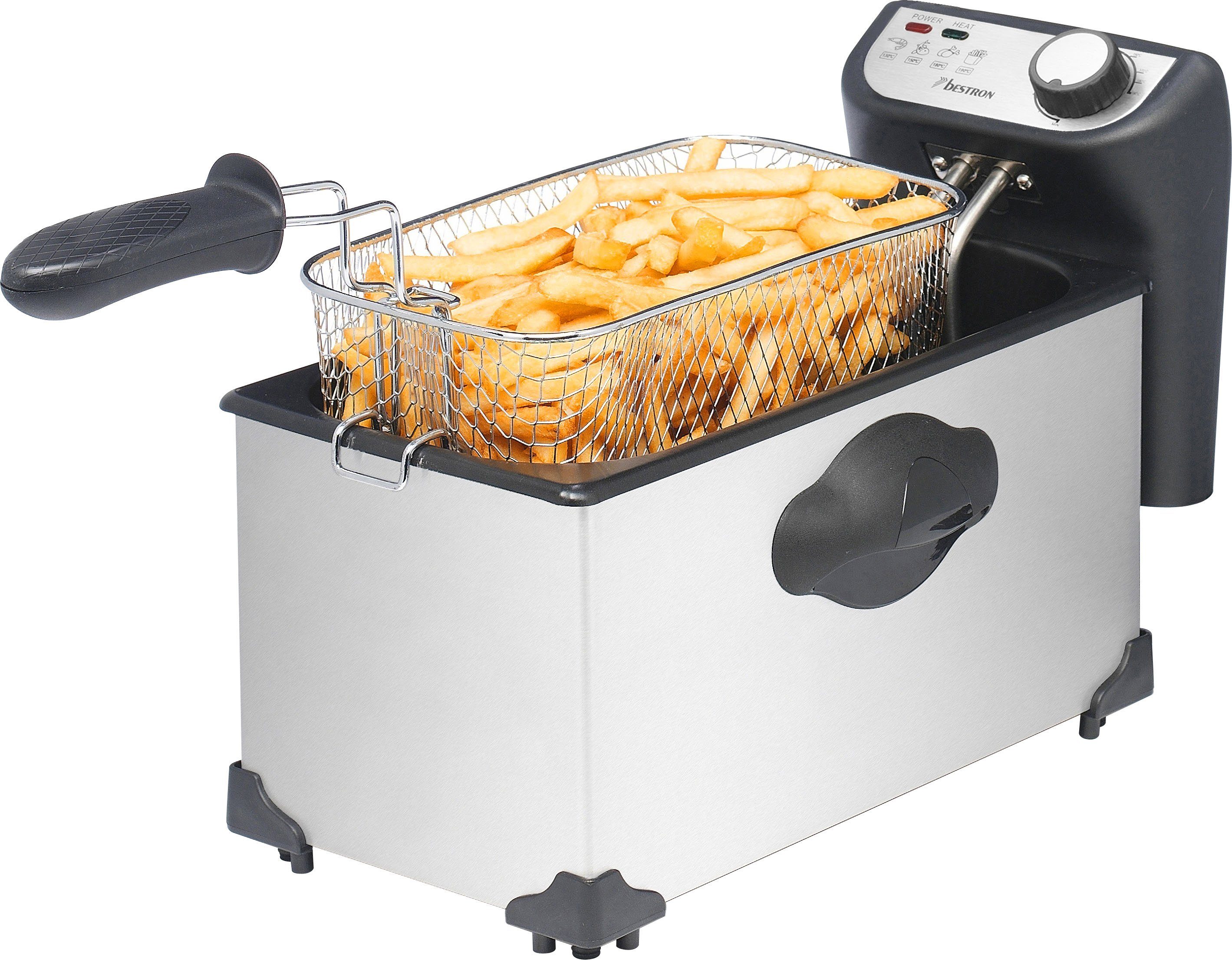 bestron Friteuse AF351 1 kg, 3,5 liter, koudezone technologie, vaatwasmachinebestendig