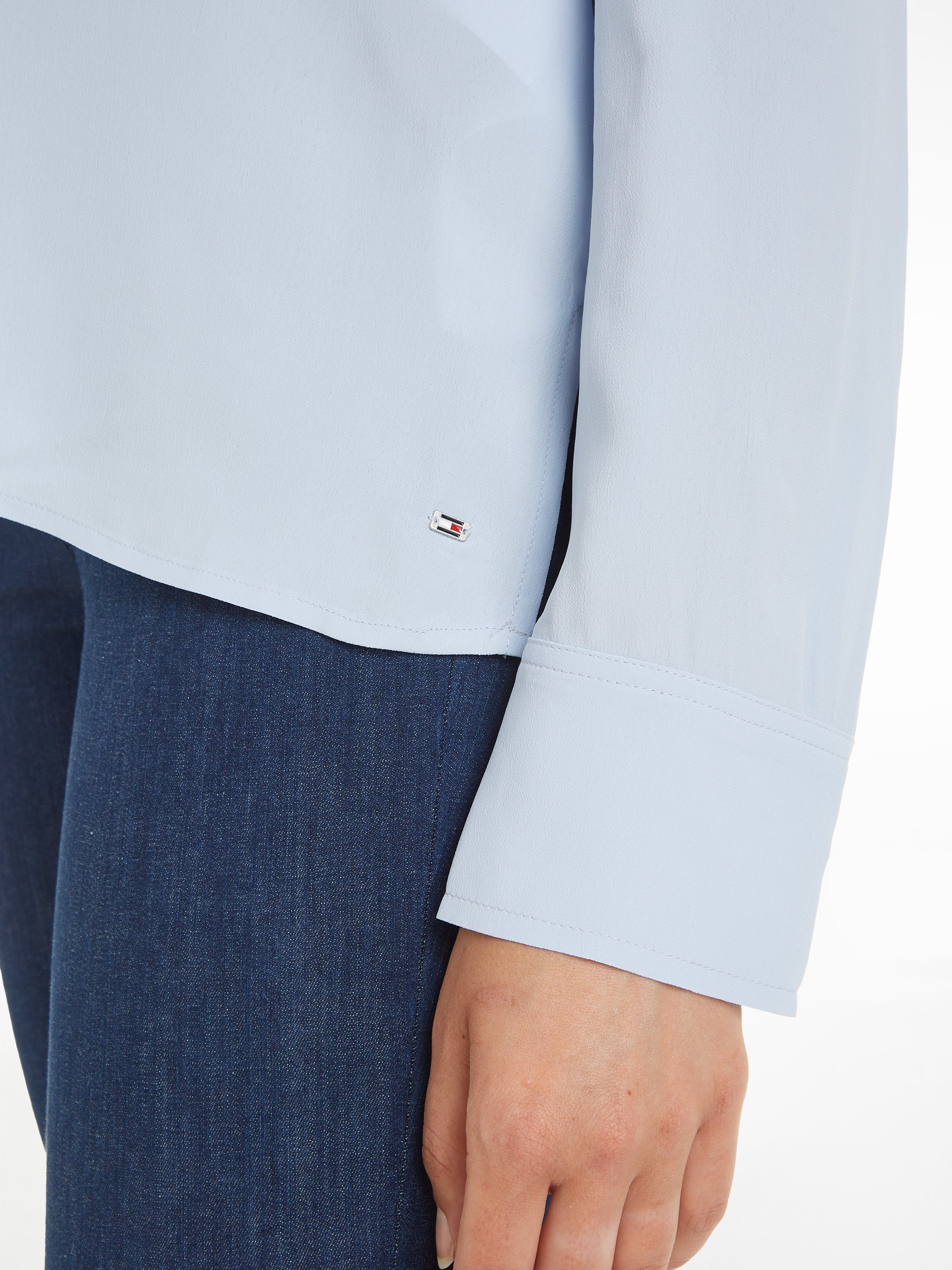 Tommy Hilfiger Blouse met lange mouwen VISCOSE CREPE V-NECK BLOUSE