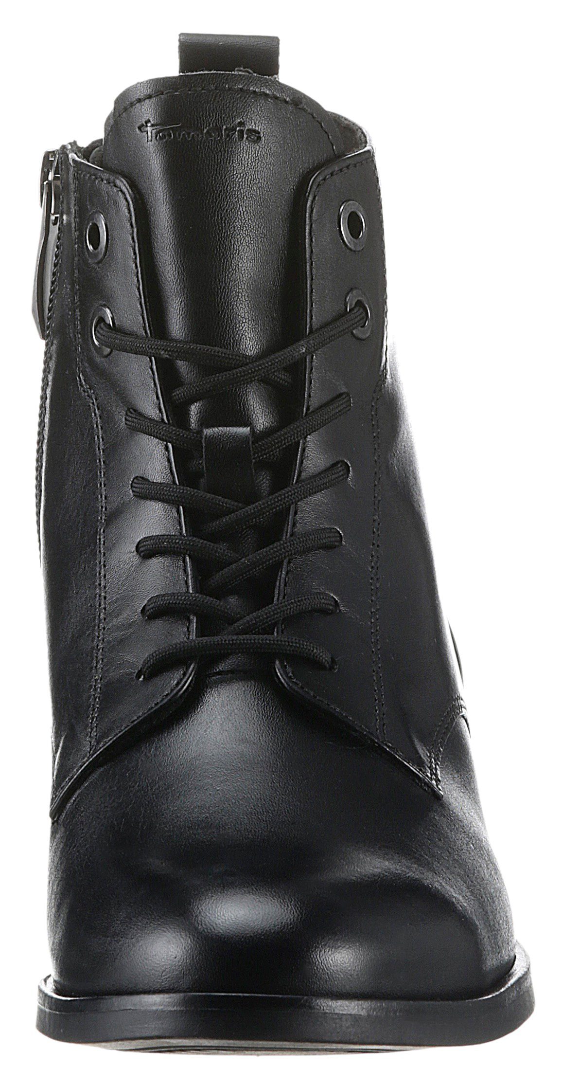 Tamaris Veterlaarsjes , blokhak, veterschoenen, zakelijke schoen met touch-it-uitrusting