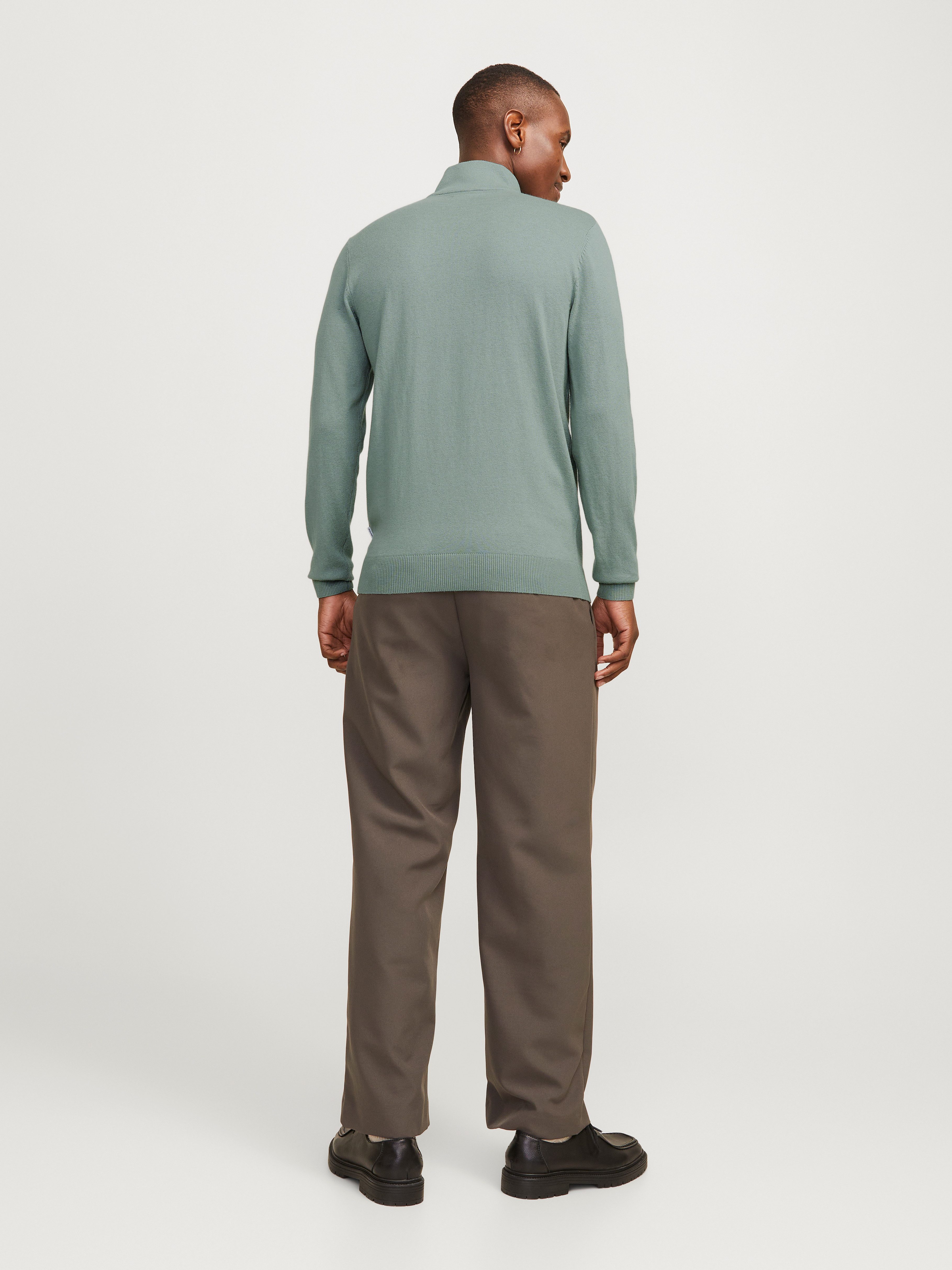 Jack & Jones Schipperstrui JJEEMIL KNIT HALF ZIP NOOS