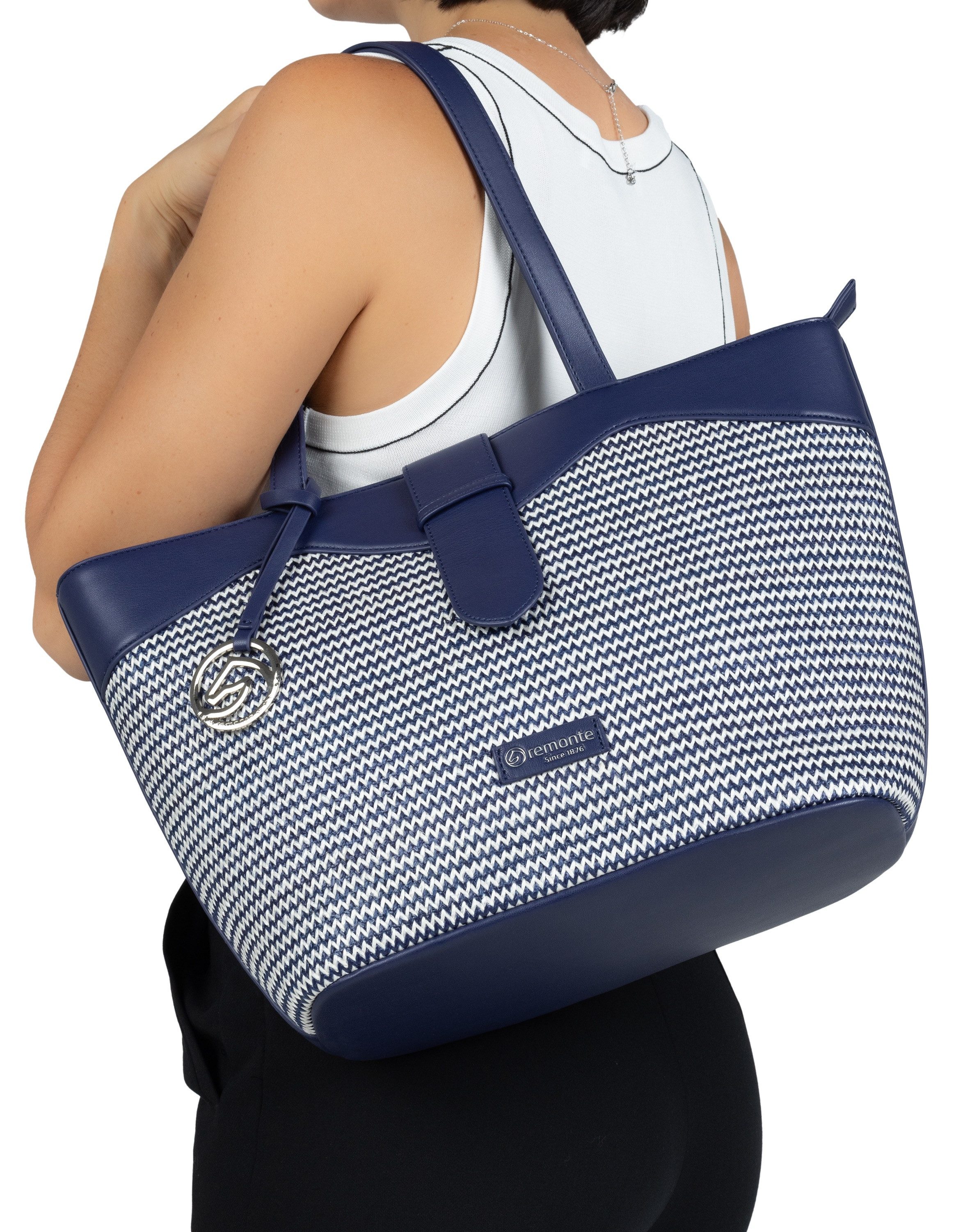 Remonte Shopper , dames-handtas, schoudertas met logo-hanger