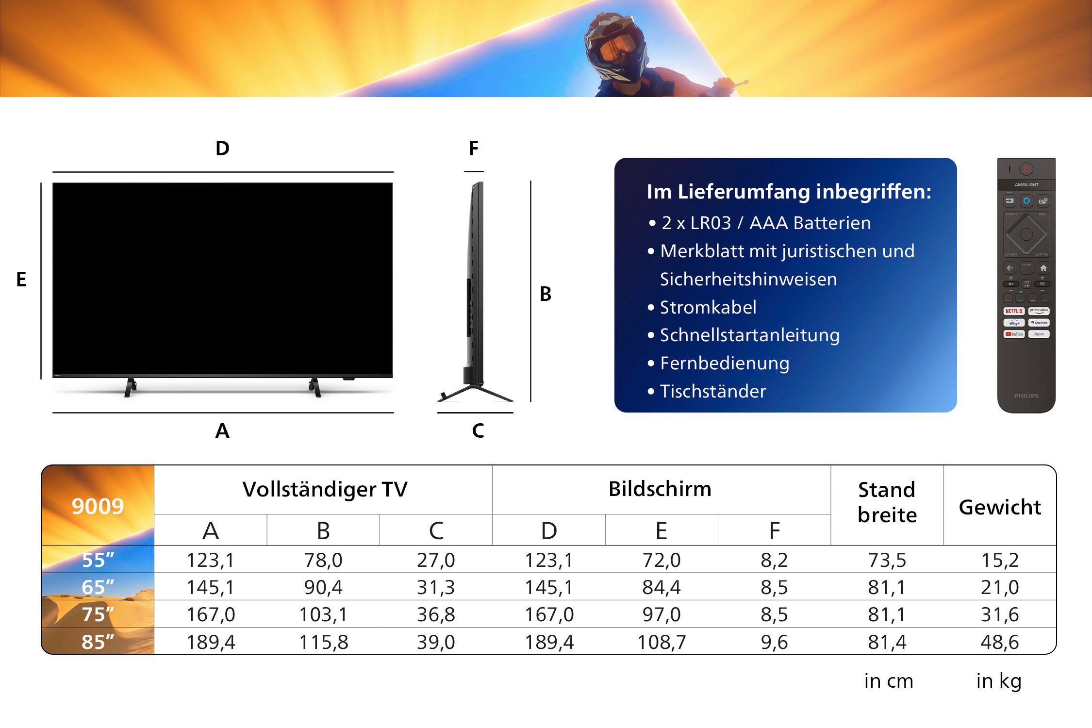 Philips Led-TV, 215 cm / 85", 4K Ultra HD, Smart TV