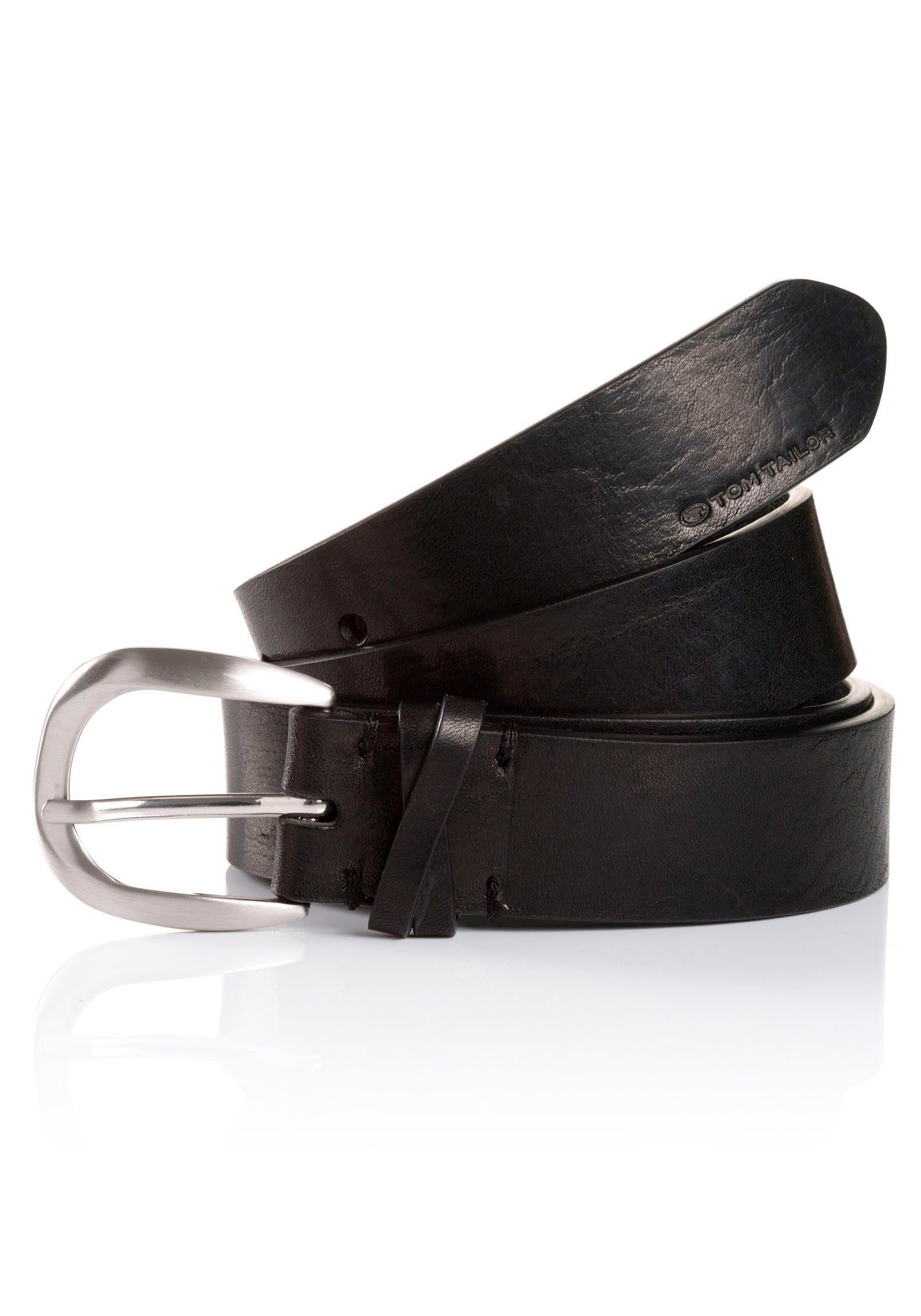 Tom Tailor Leren riem TTNANCY 3 cm brede damesriem, modieus klassiek, 100% leer