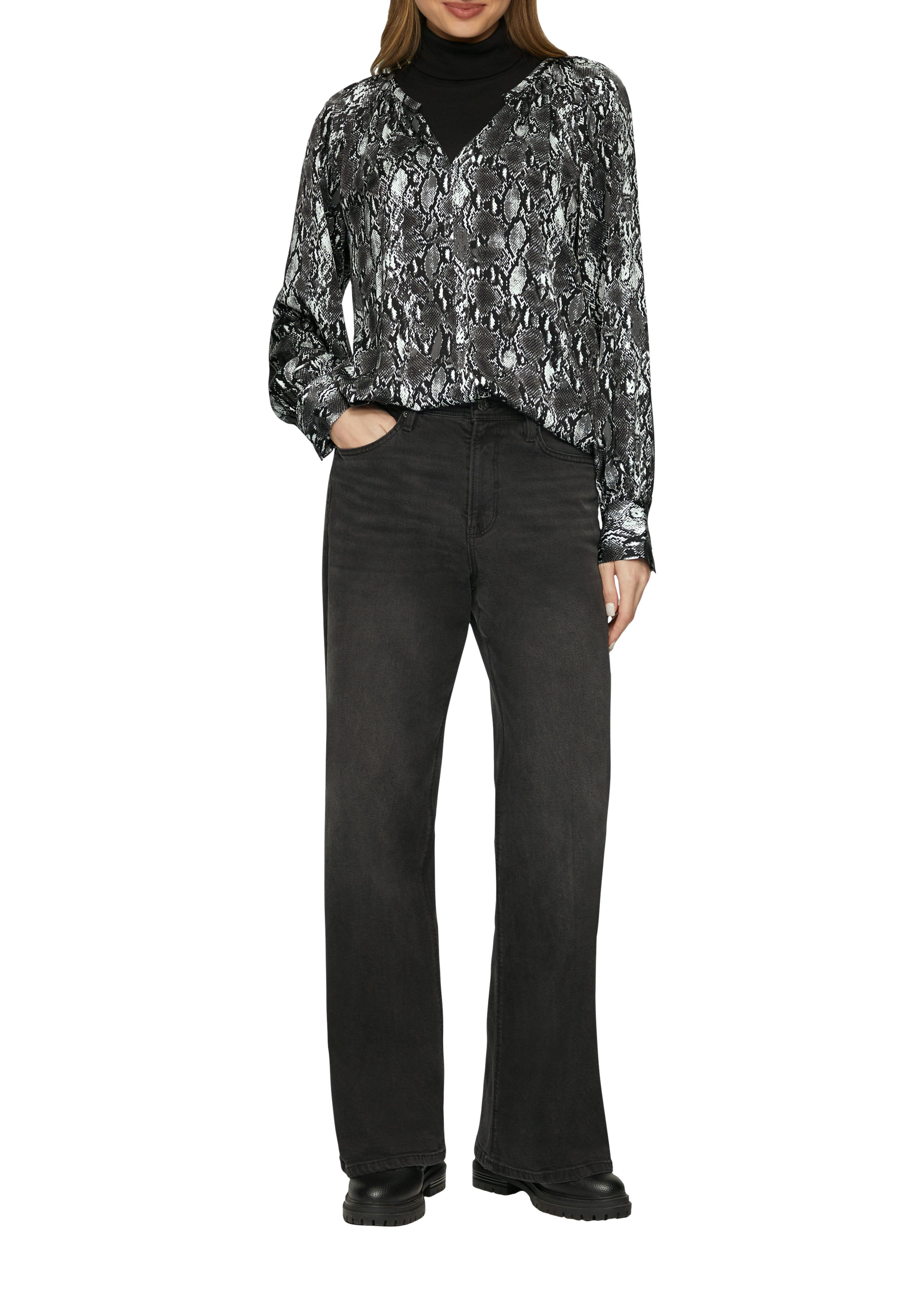 s.Oliver Blouse met lange mouwen met print all-over