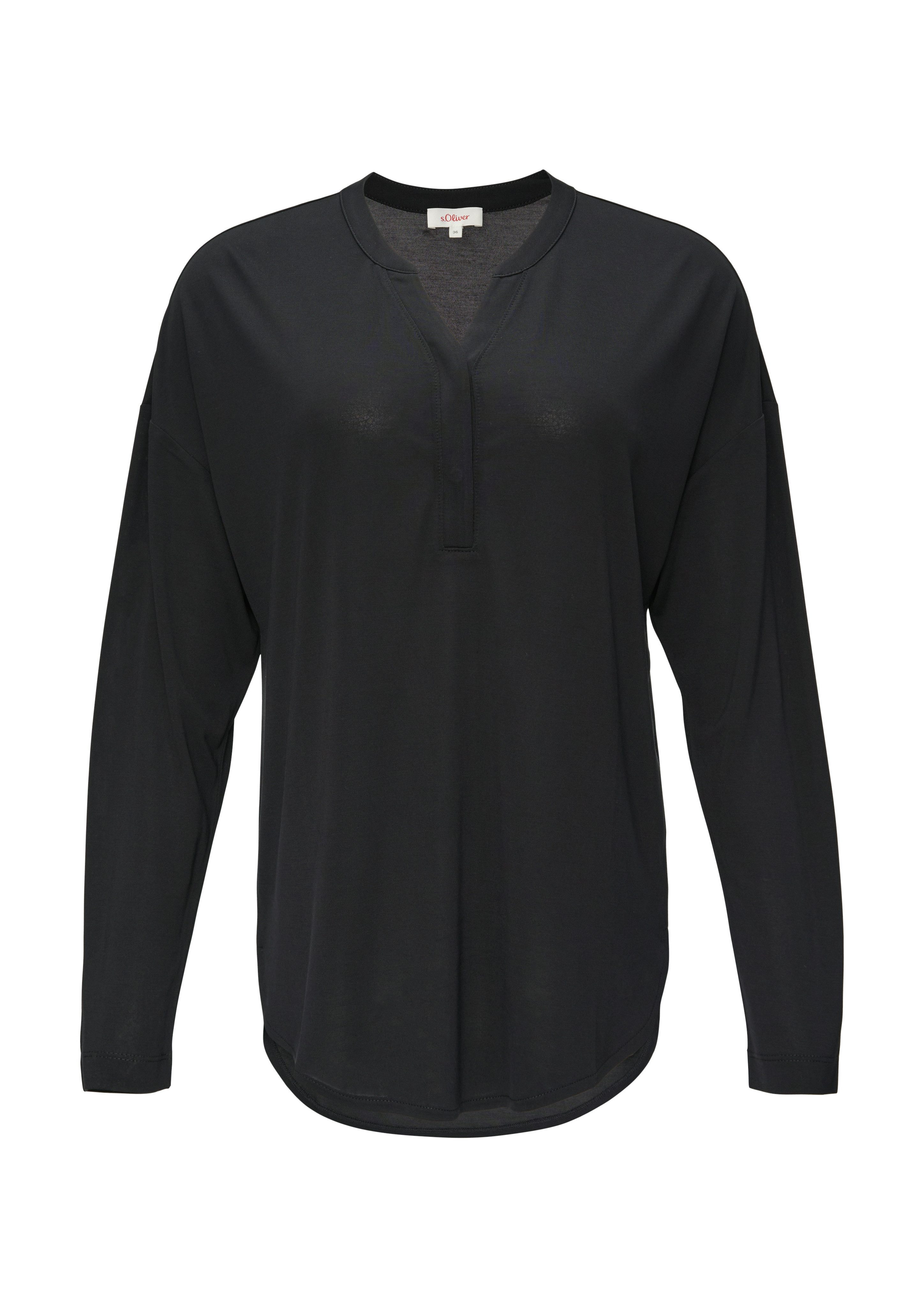 s.Oliver Blouse met lange mouwen met v-hals