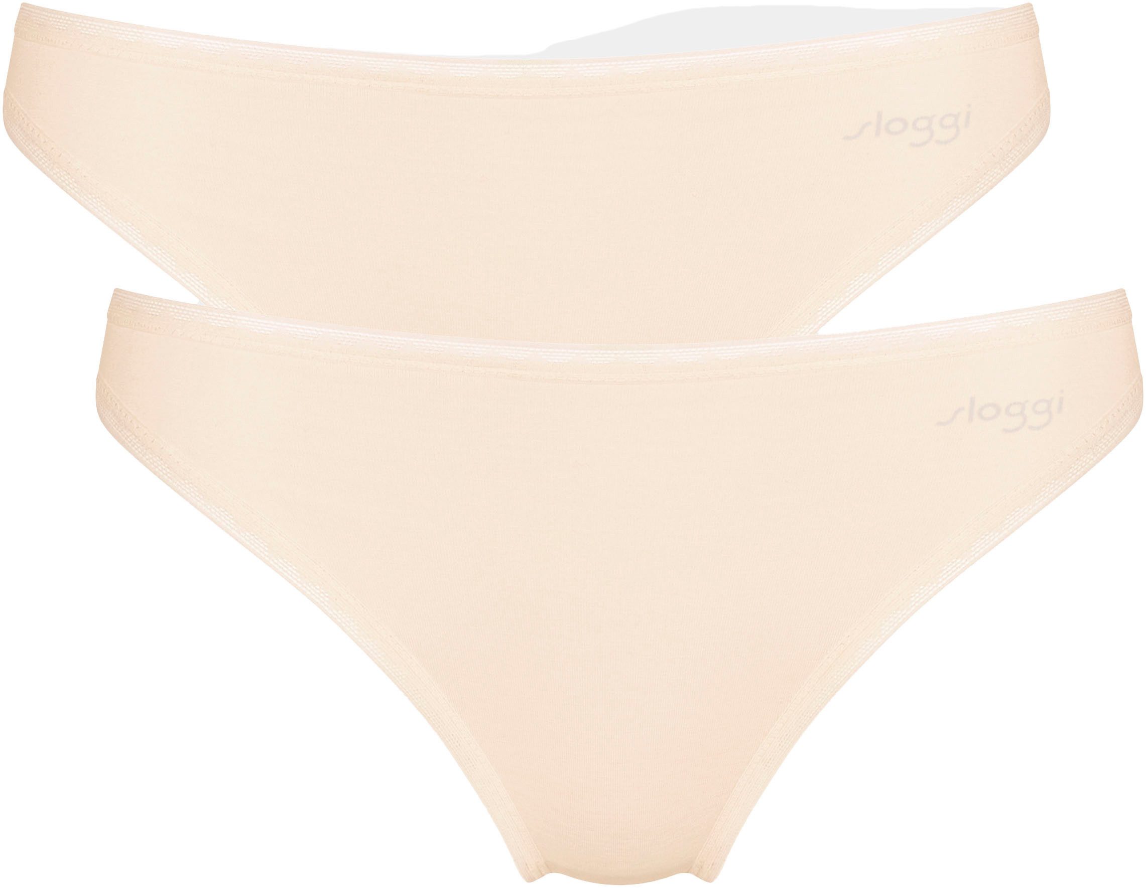 Sloggi Slip GO Tai C2P zachte kantdetails (2 stuks, Set van 2) dames slips maat L beige