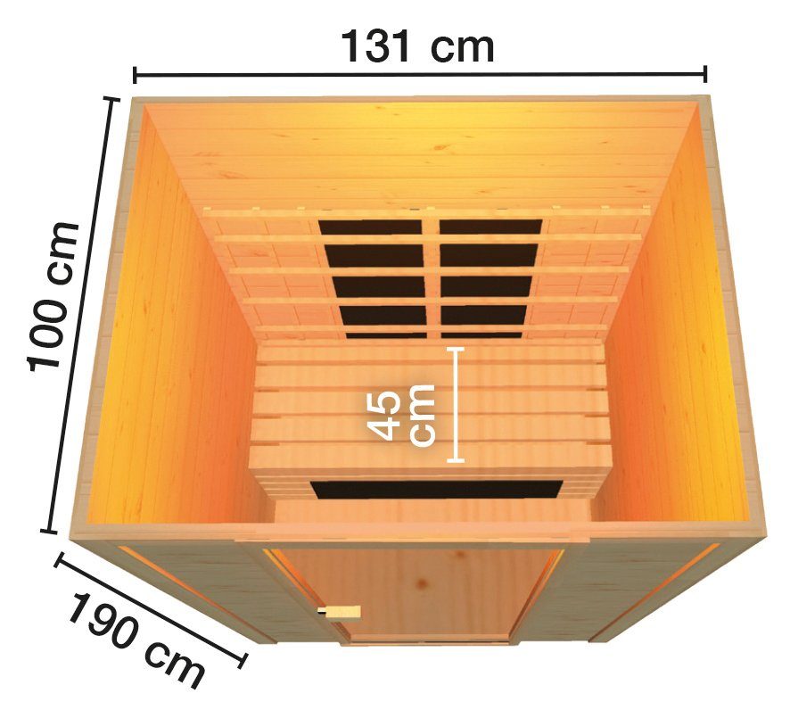 weka Infraroodcabine Provoo 2 19 mm, voor maximaal 2 personen