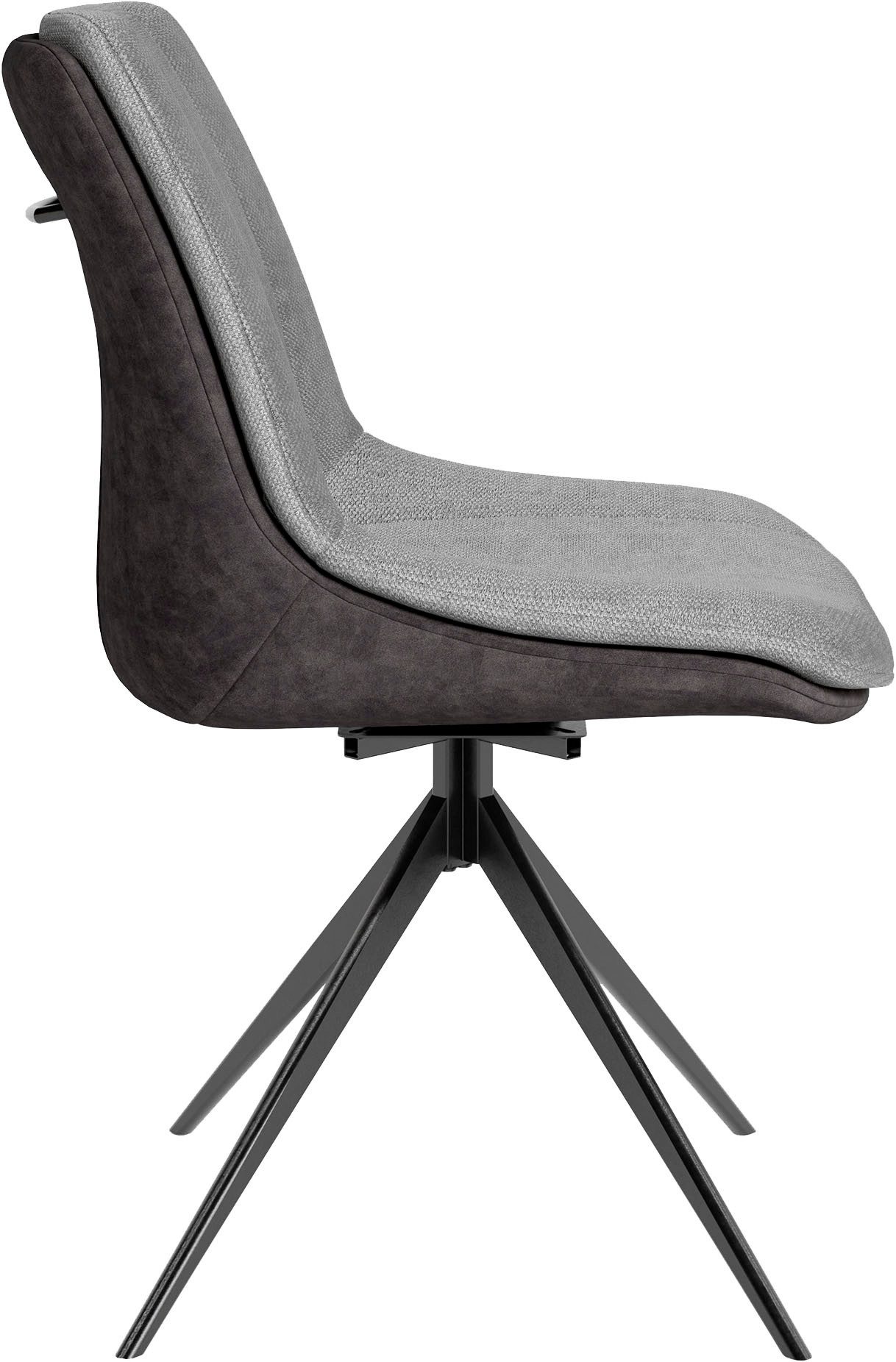 byLIVING Eetkamerstoel Phoenix set van 2 360 graden draaibaar met terugloopfunctie en hoogwaardige bekledingsstoffen (set, 2 stuks)