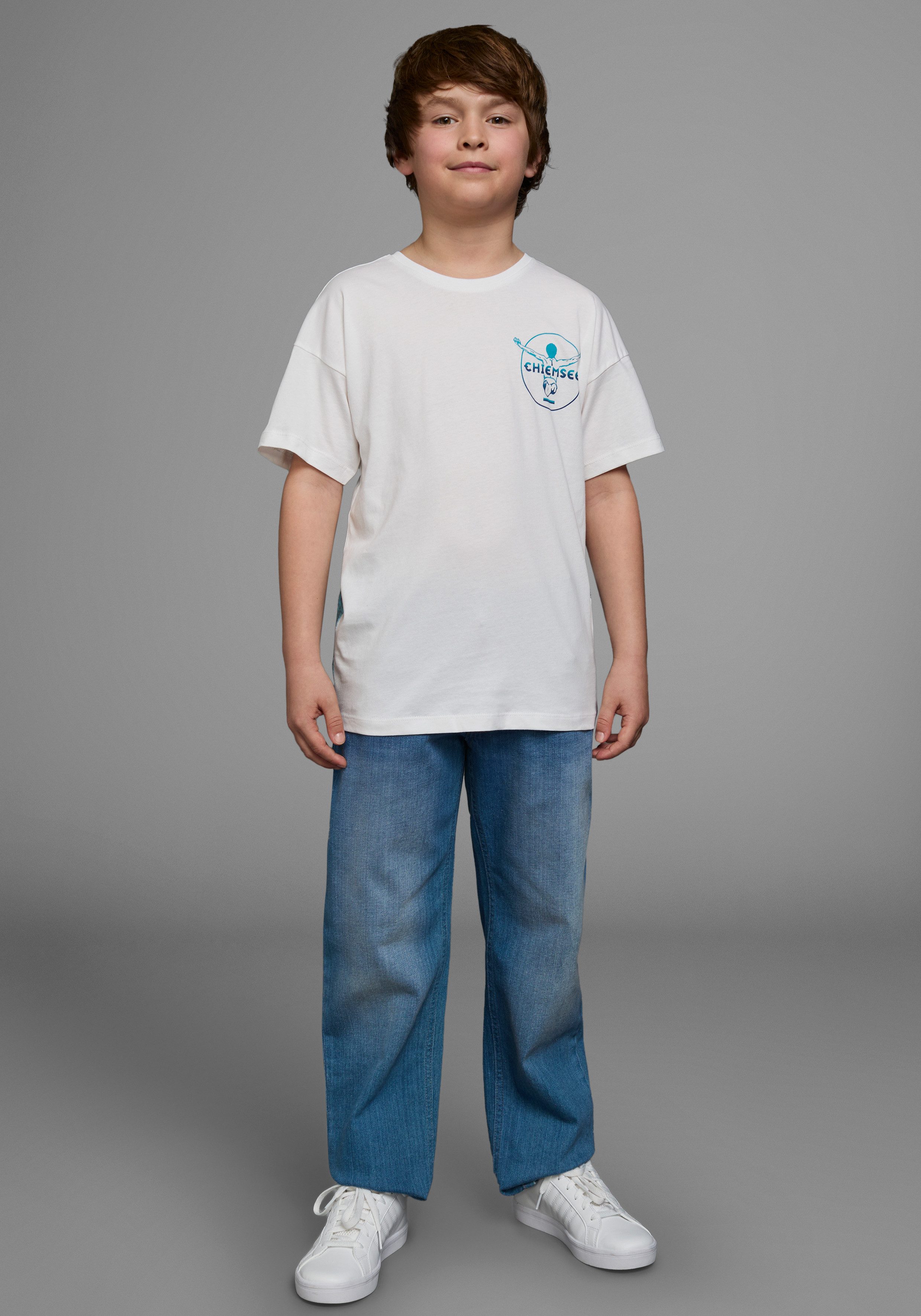 Chiemsee T-shirt WAVE Korte mouwen, basic pasvorm, bedrukt, ronde hals