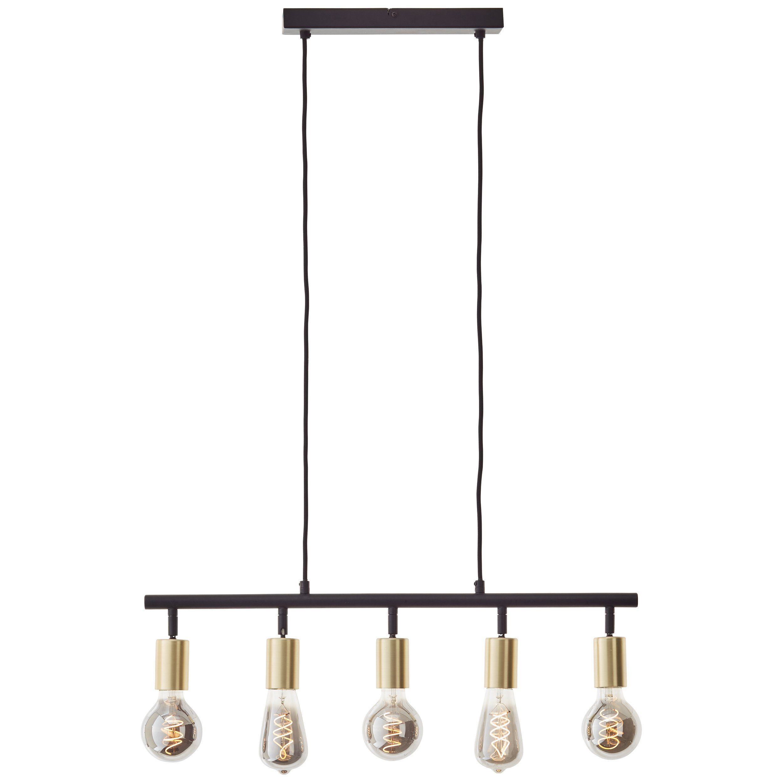Brilliant Leuchten Hanglamp Tiffany Hanglamp 90 x 63 cm, E27, hoogte verstelbaar, metaal/bamboe (1 stuk)