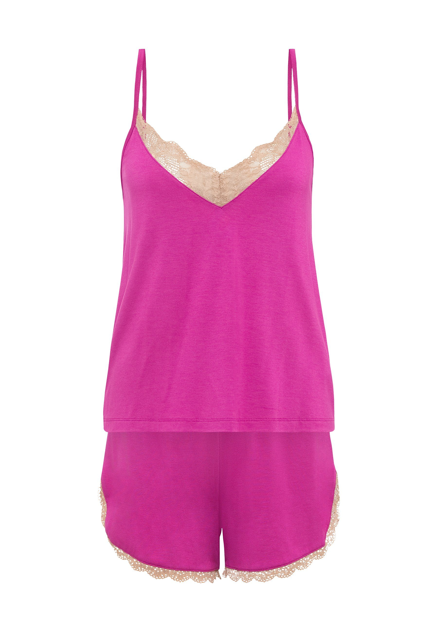 Lascana Shortama met mooie kantdetails (set, 2-delig)