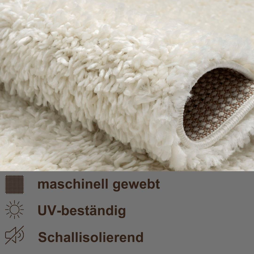 Myflair Möbel & Accessoires Set slaapkamerkleedjes met hoge pool My Shaggy Shaggy, uni-kleuren, licht glanzend, extra fluffy, loper-set