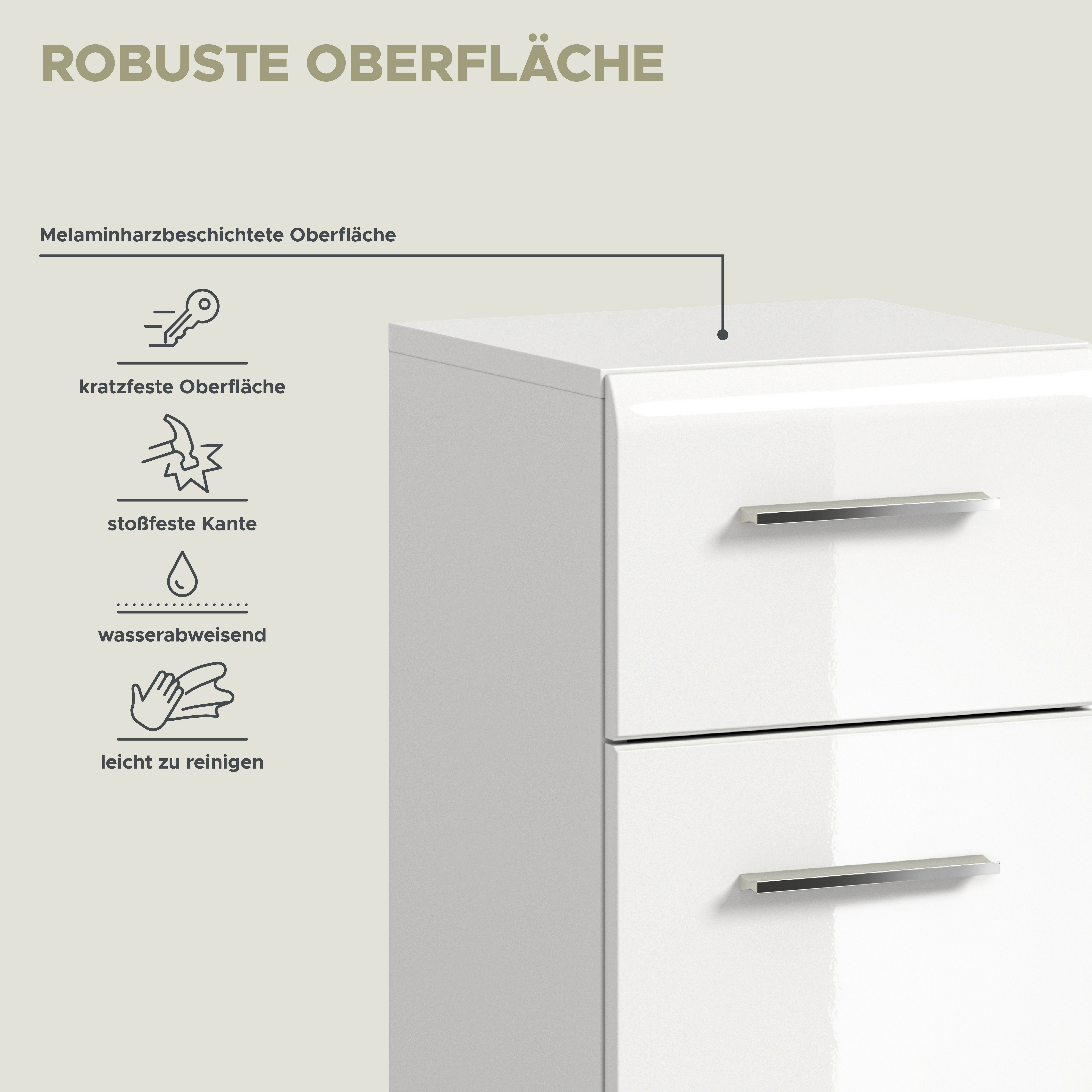 INOSIGN Onderkast FLORENZ, TOPSELLER!, Hoogte 80 cm, 1 deur, 1 lade Deuraanslag verwisselbaar, hoogwaardige MDF front, badkamerkast, bad