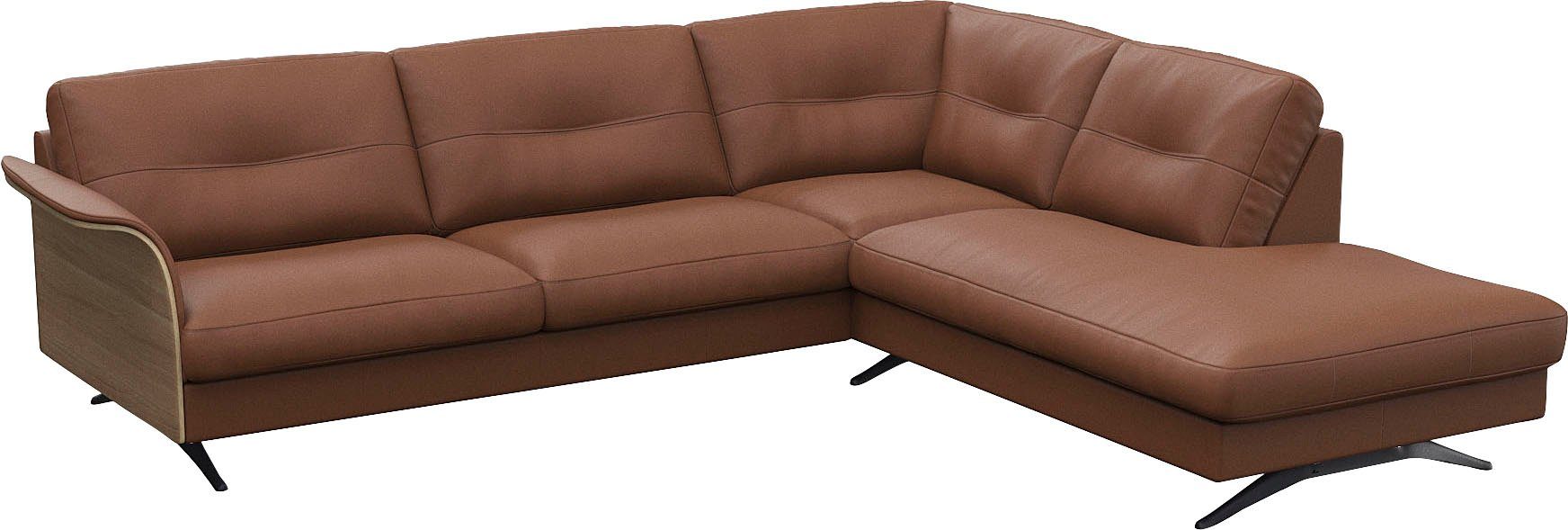 FLEXLUX Hoekbank Glow, super comfortabel door hoogwaardige zitconstructie met binnenvering, L-vorm