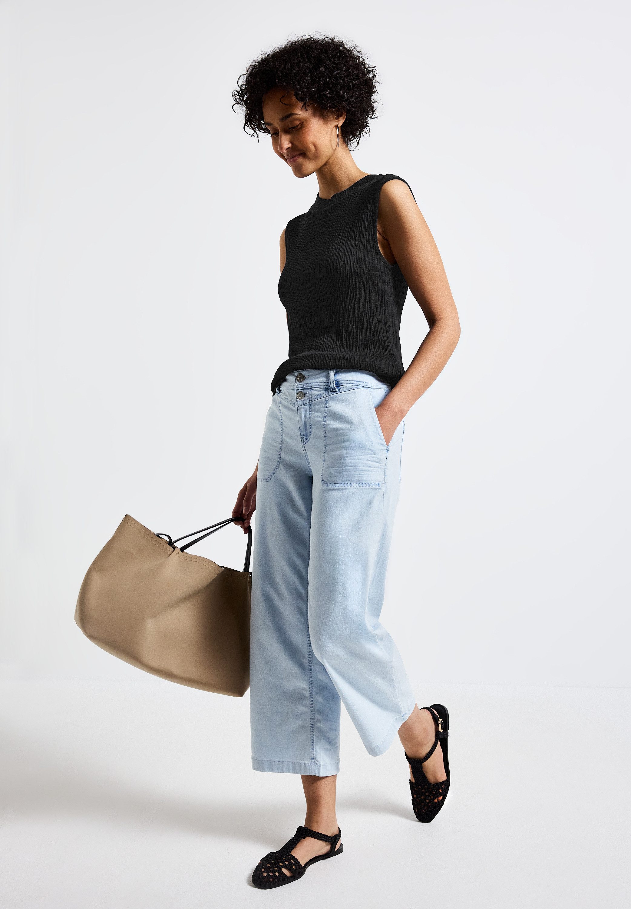STREET ONE Tanktop met structuurmotief