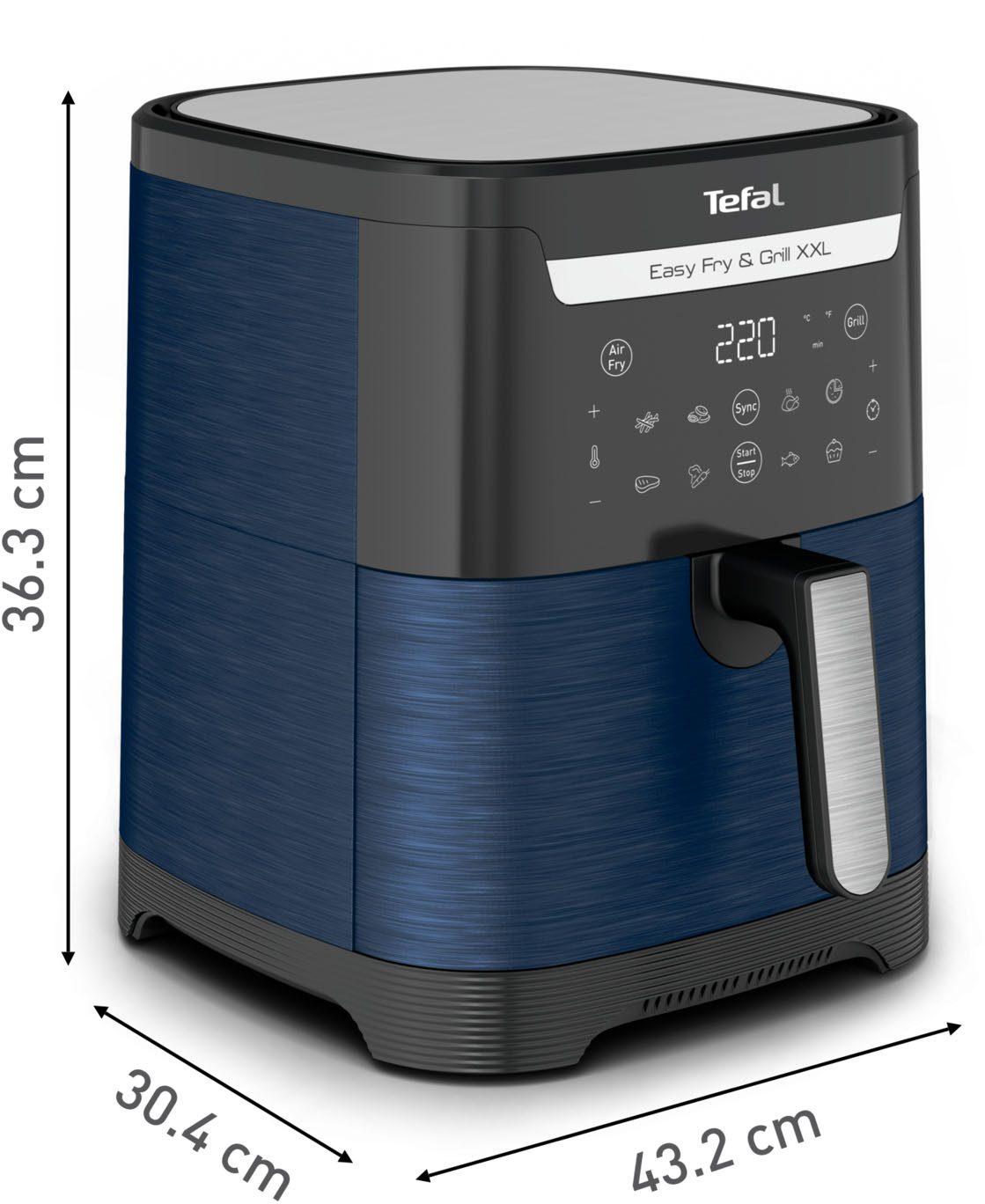 Tefal Airfryer EY8018 Easy Fry & grill XXL, 2-in-1 2 aparte zones, 6,5 l xxl-inhoud, ey8018