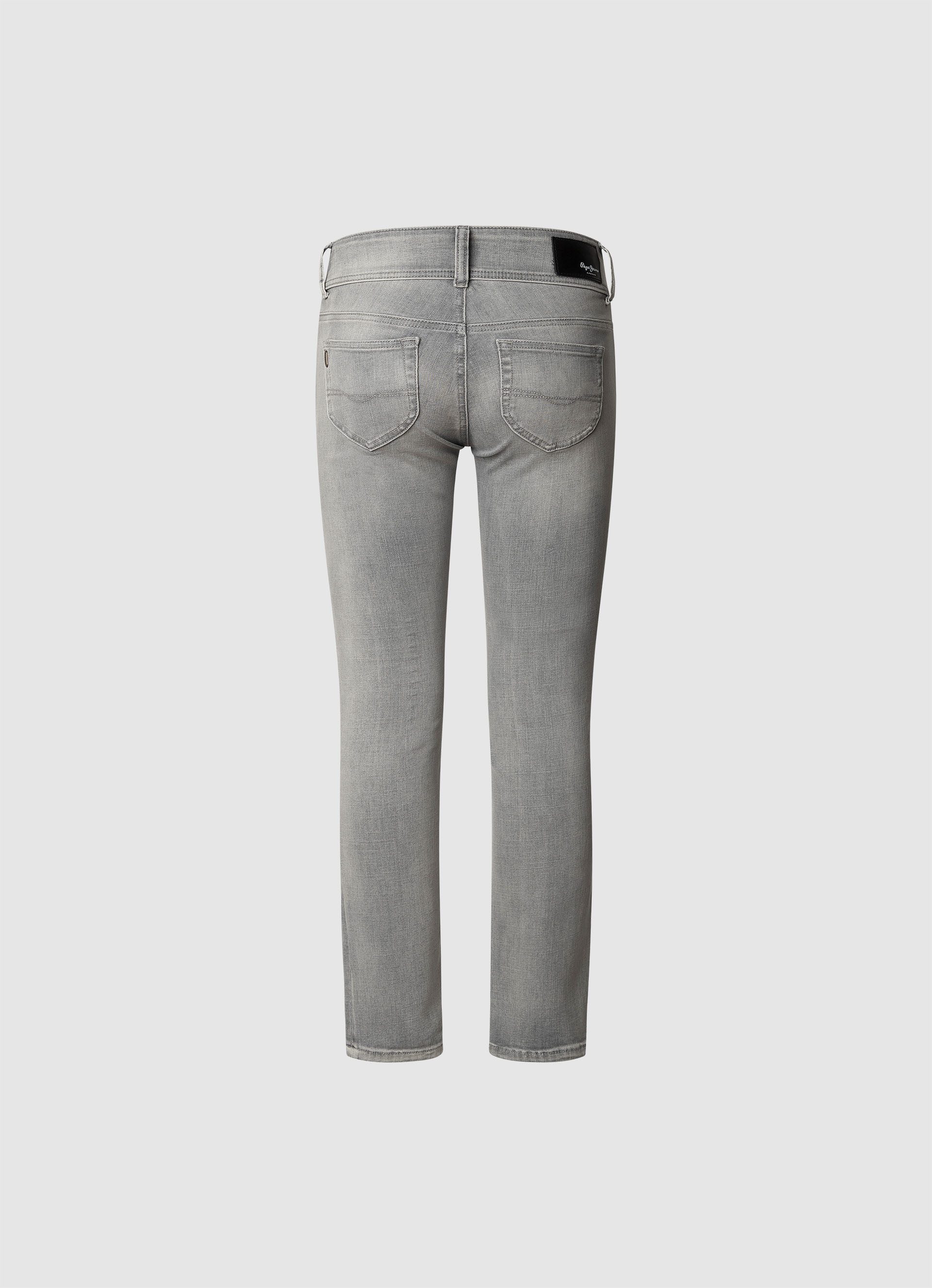 Pepe Jeans Slim fit jeans SLIM JEANS LW met dubbele knoopsluiting