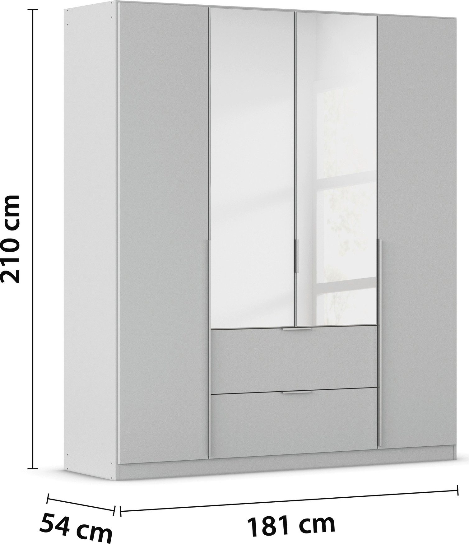 rauch Draaideurkast Kledingkast kast garderobe AGORDO met decor- of hoogglansfront