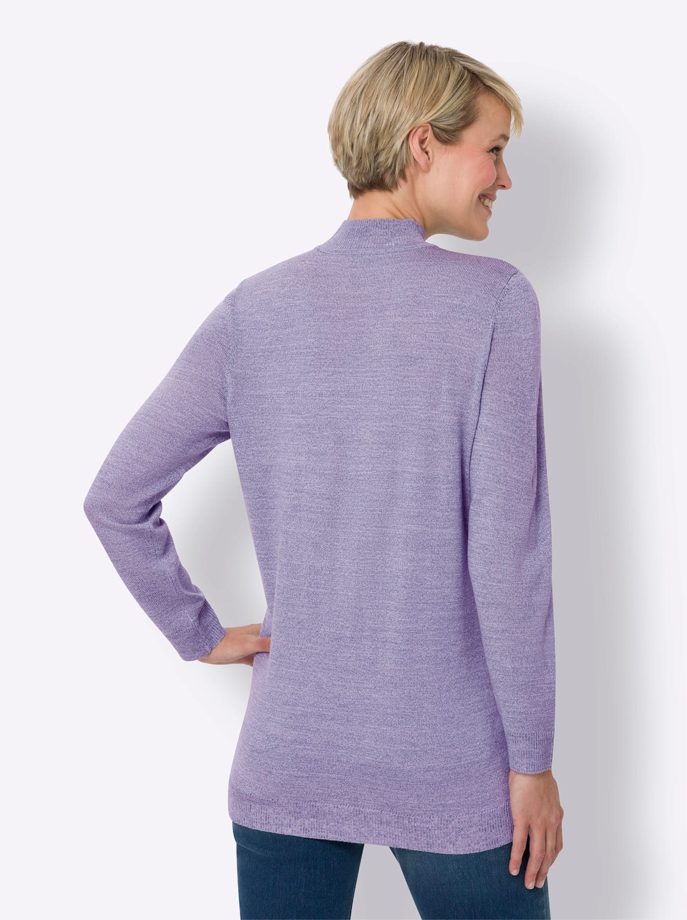 Classic Basics Trui met staande kraag Lange trui