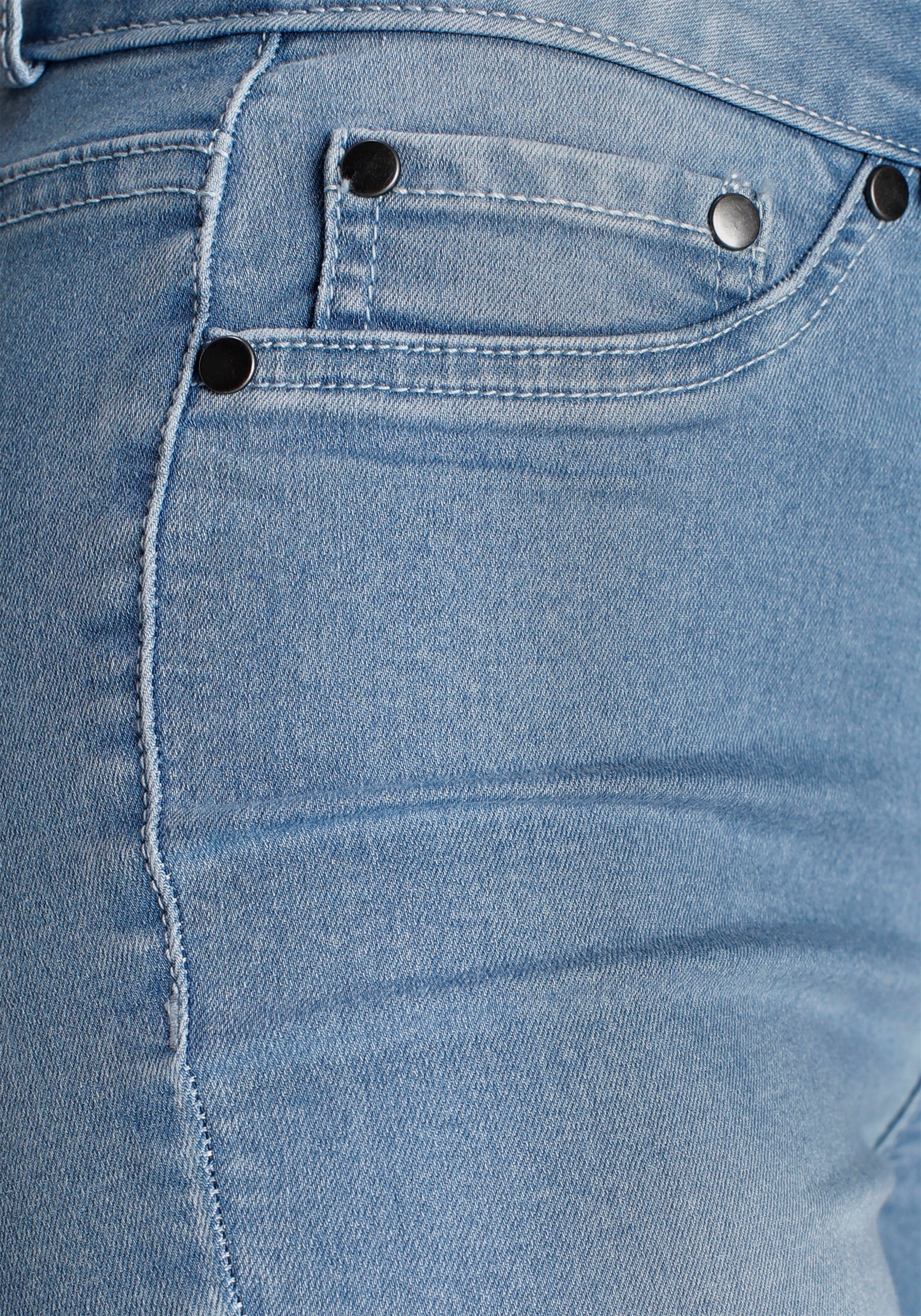 Arizona Skinny fit jeans Ultra Stretch extra-strak gesneden pasvorm, modieuze used-wassing