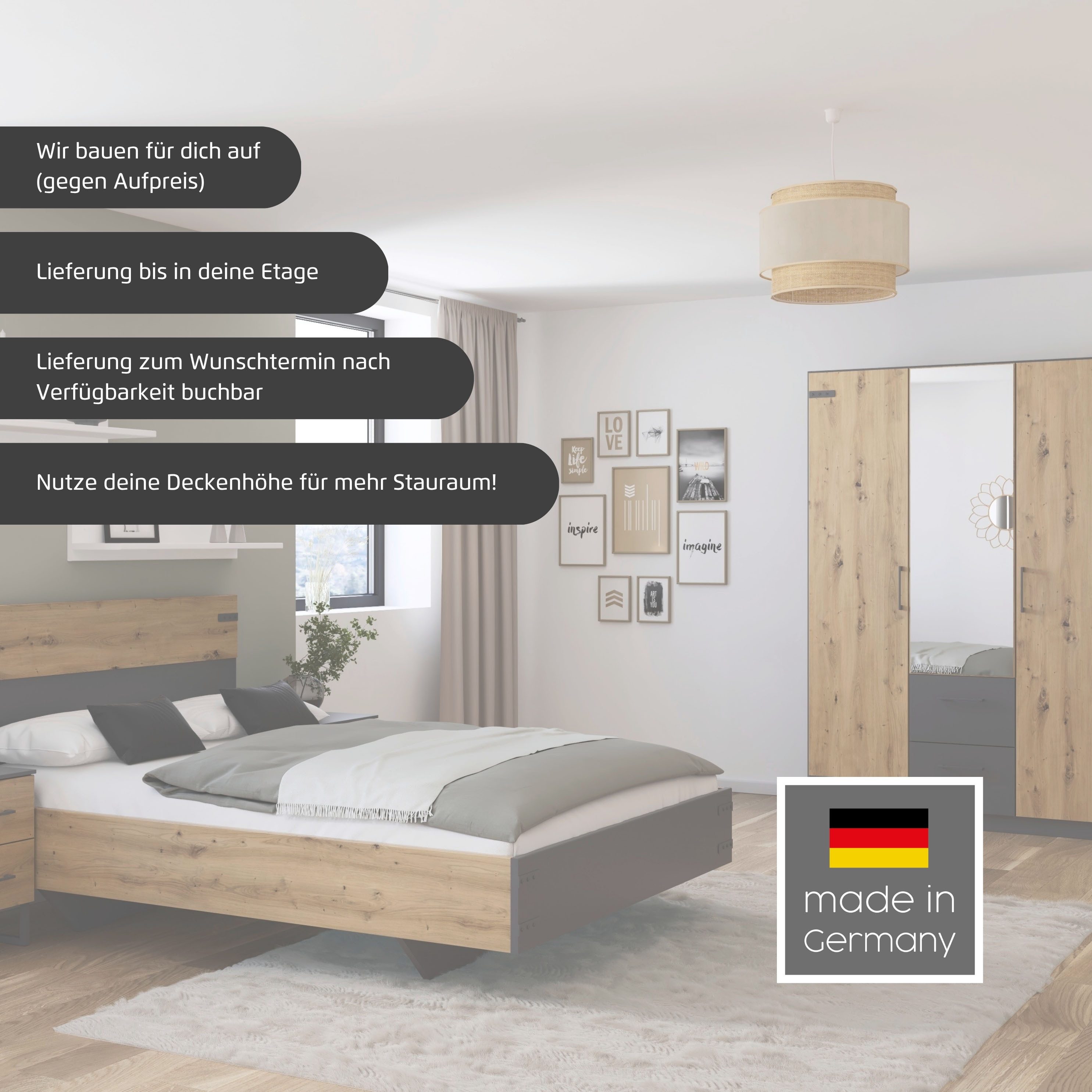 rauch Hoekkledingkast Holmes in industriële stijl