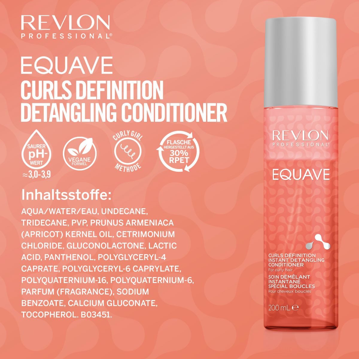 REVLON PROFESSIONAL Haarconditioner Leave-in verzorging Equave Curls Definition Instant Detangling Conditioner