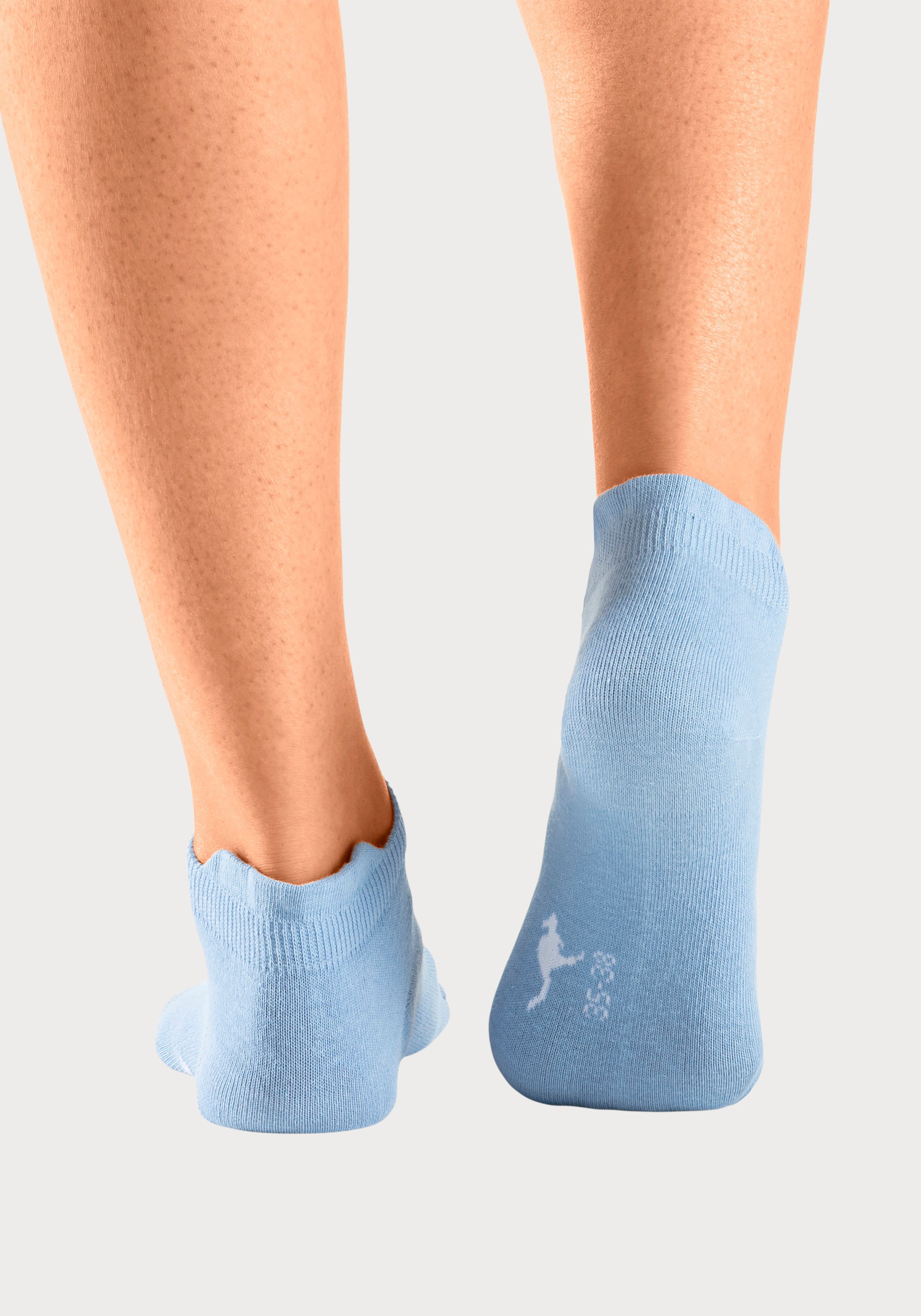 KangaROOS Sneakersokken met verlengd boord aan de achterkant (set 10 paar)