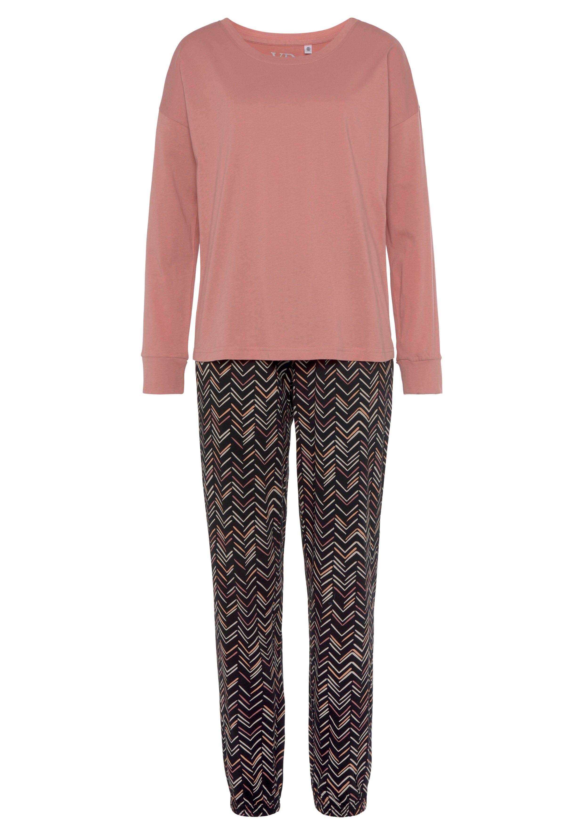Vivance Dreams Pyjama met schilderachtig visgraatpatroon (2-delig)