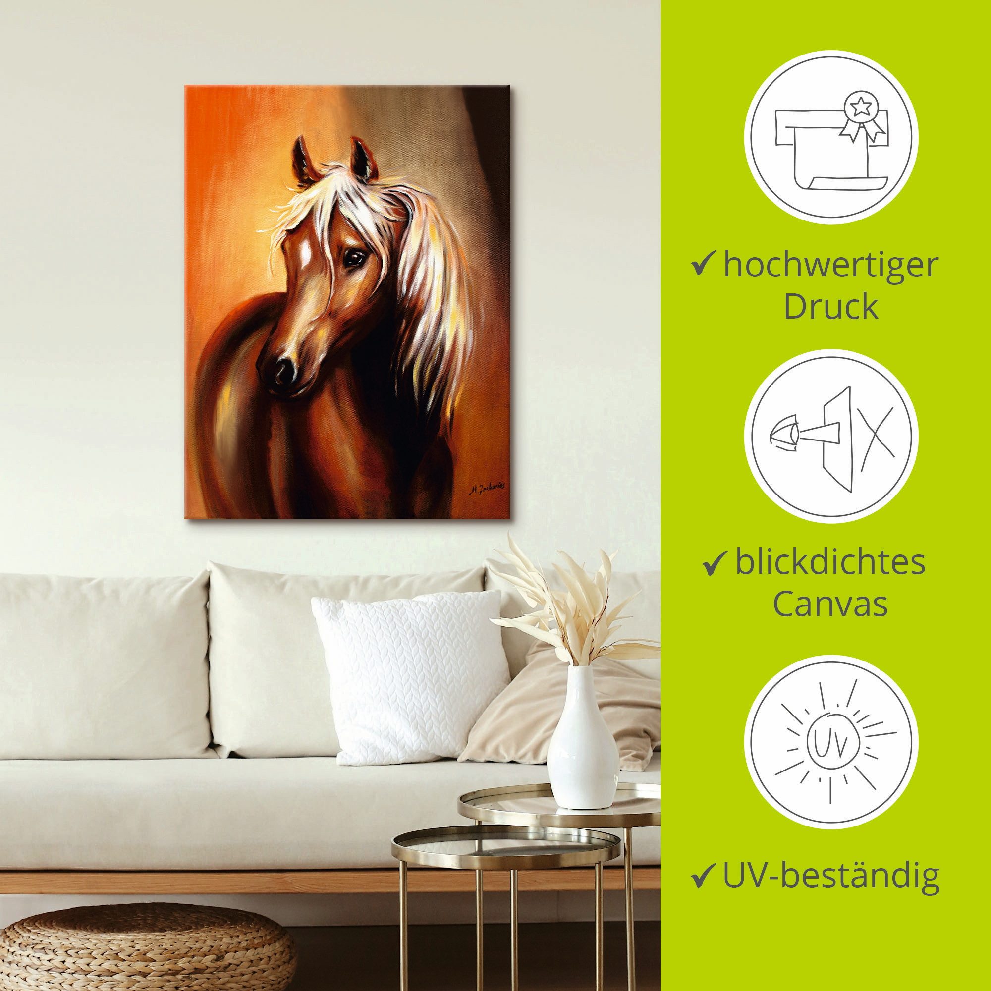 Artland Artprint Paard fantasie als artprint op linnen in verschillende maten