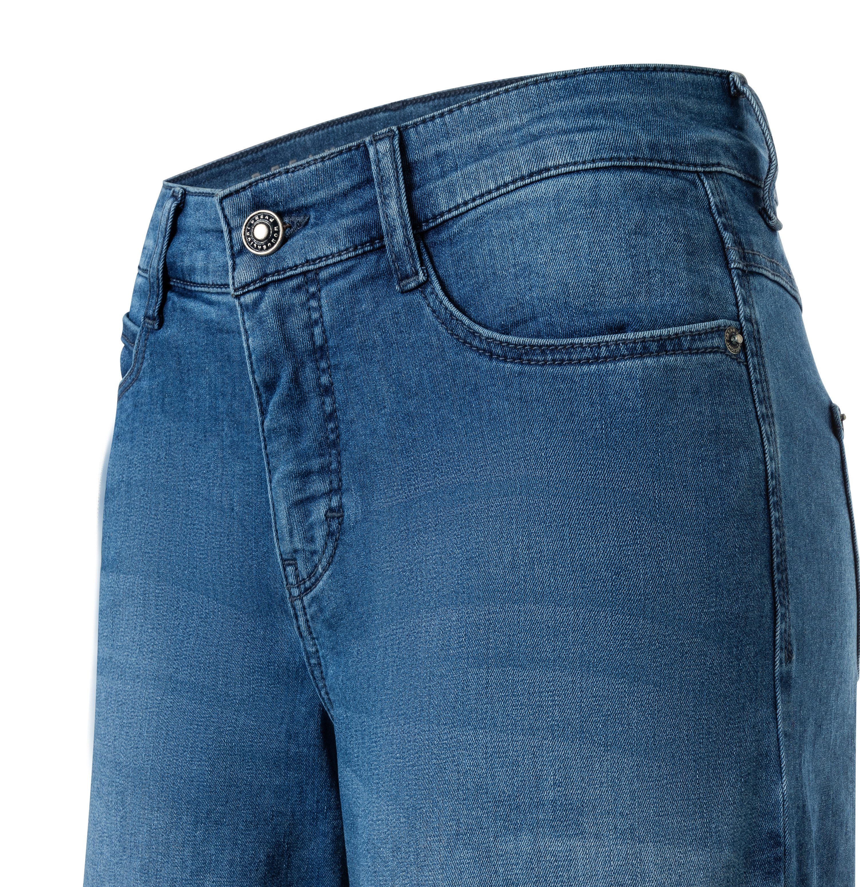 MAC Wijde jeans DREAM WIDE met franje bij de zoom