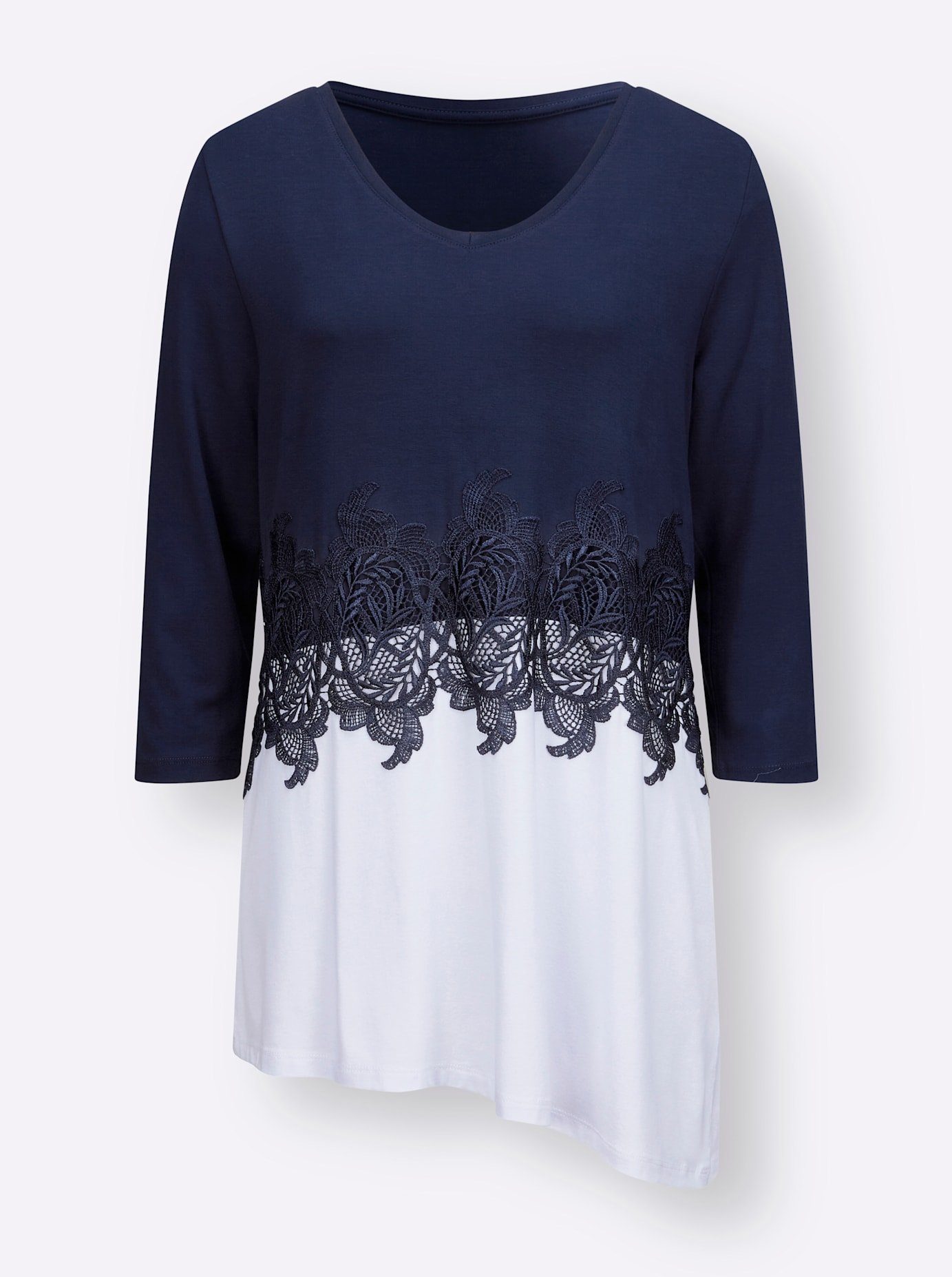 Classic Basics Shirt met 3/4-mouwen (1-delig)