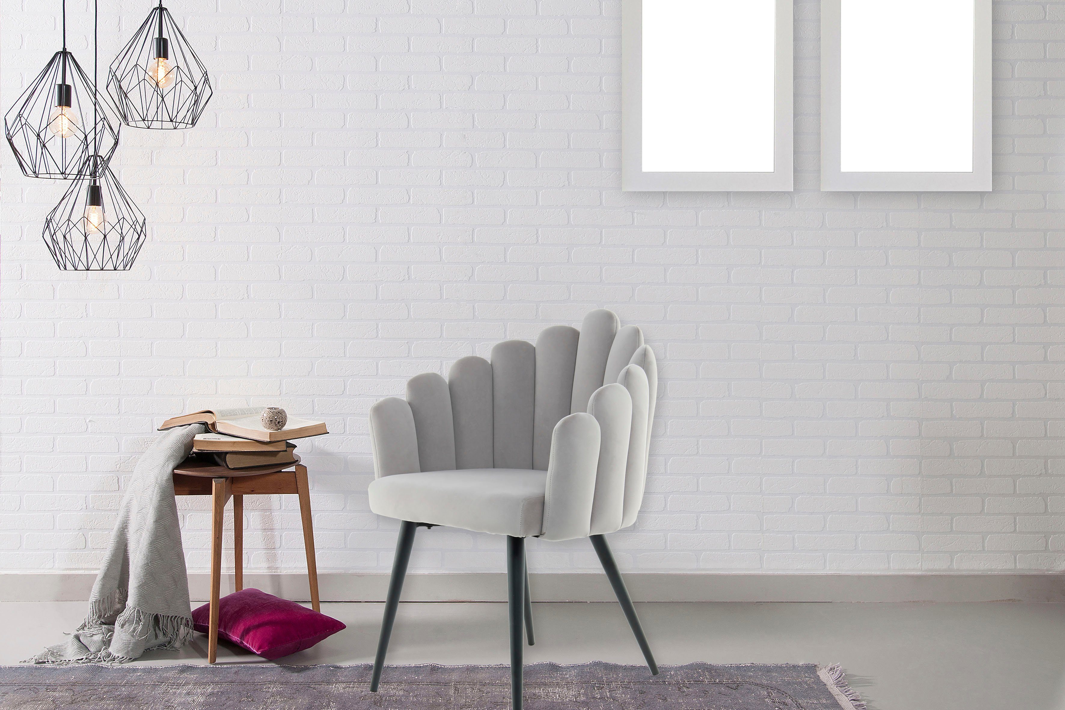 Kayoom Stoel Jeane 625, met fluweelzachte bekleding, comfortabel en gezellig fluweelzachte bekleding, modern, comfortabel en gezellig, met fluweelzachte bekleding (1 stuk)